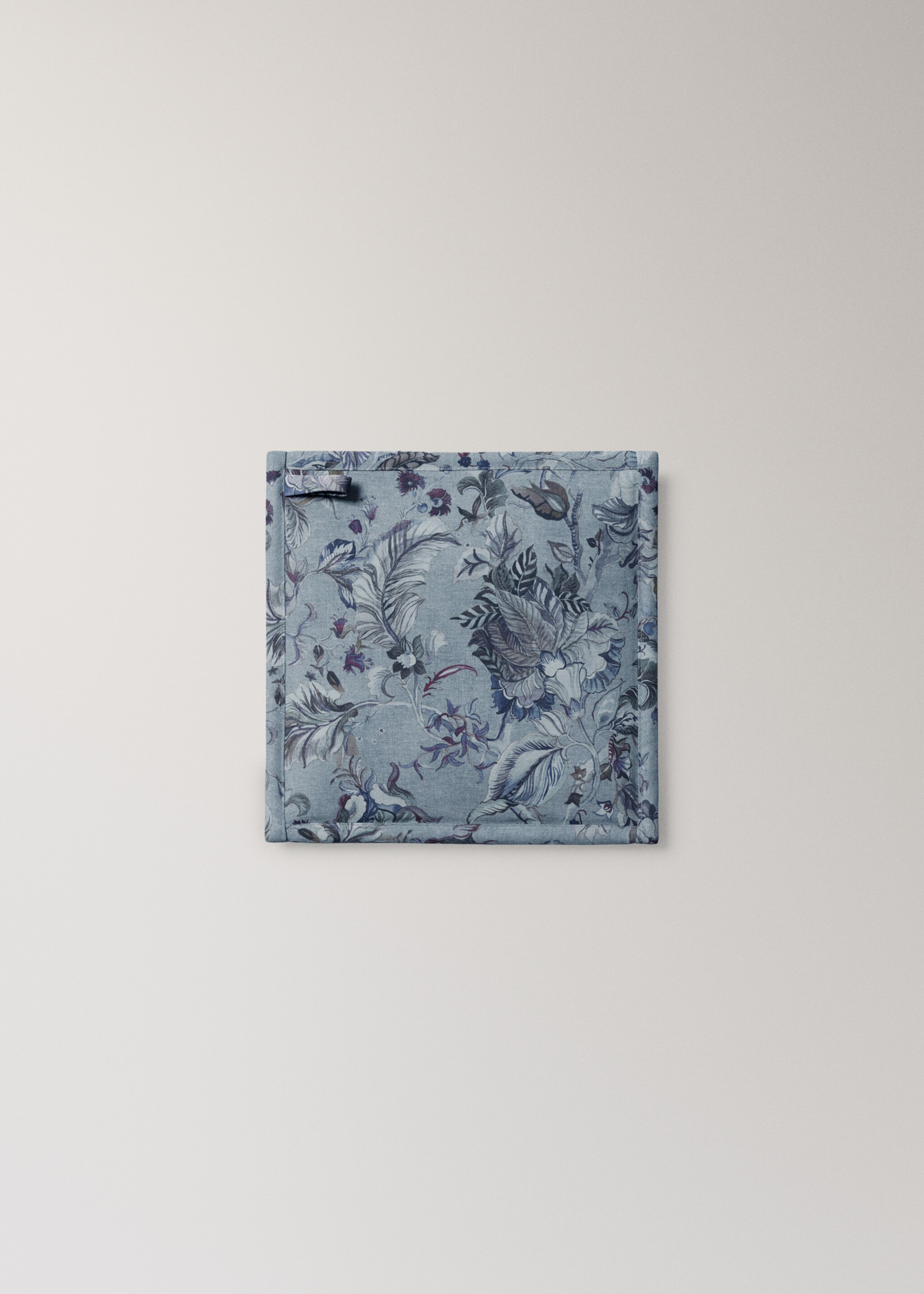 Printed cotton linen holder - Article without model, Ink Blue. Ref: 17093322-00.