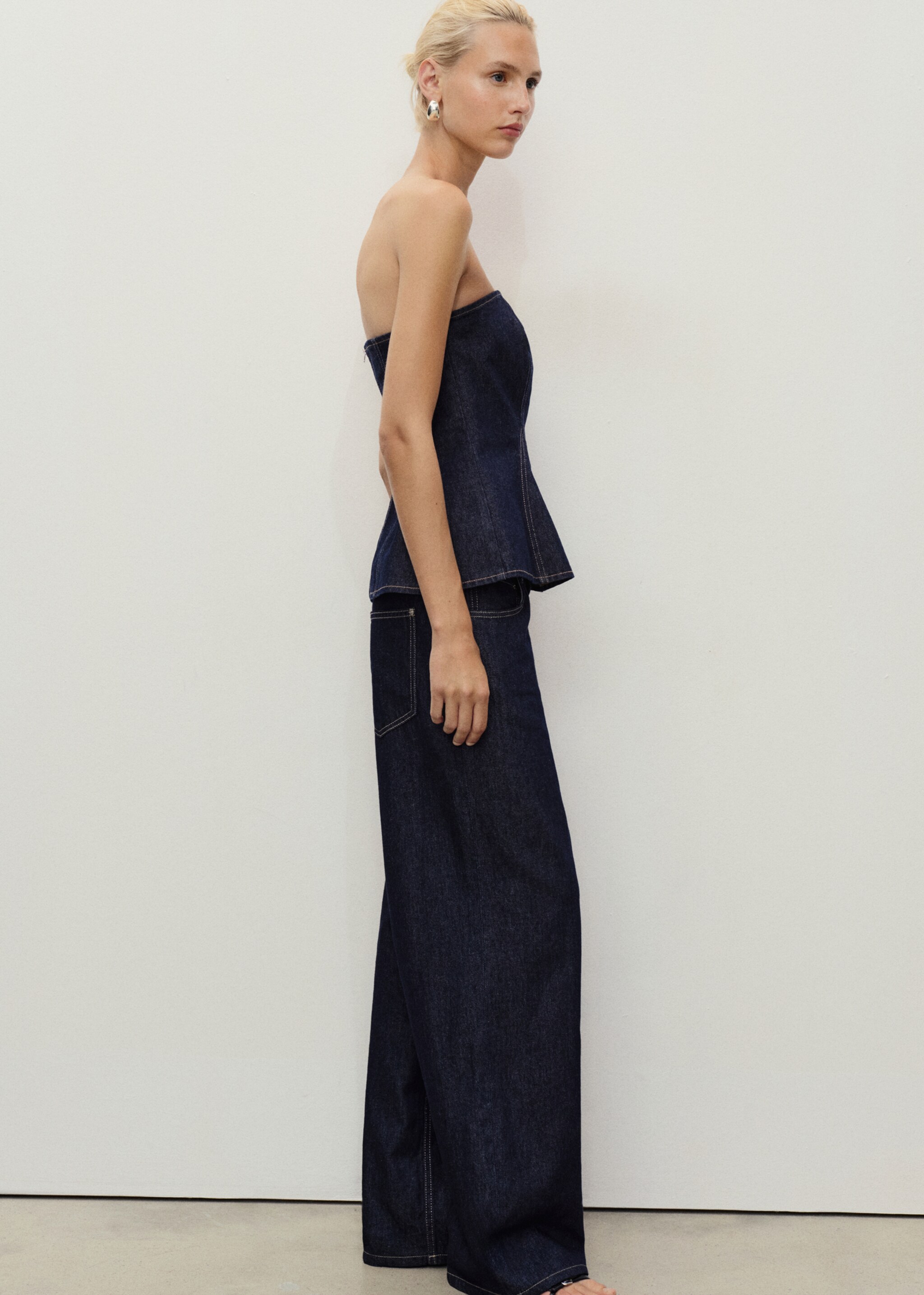 Denim peplum top - Details of the article 6