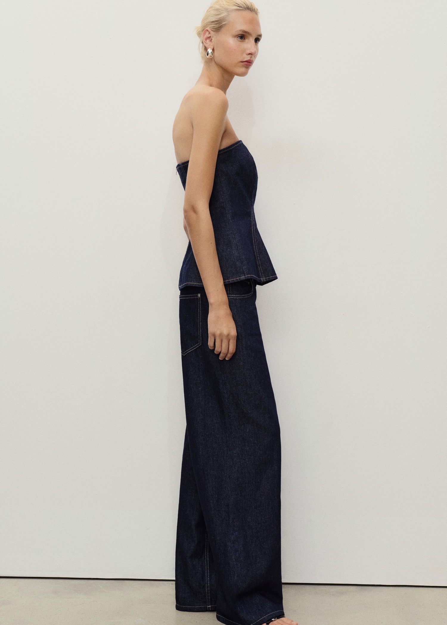 Denim peplum top - Details of the article 6
