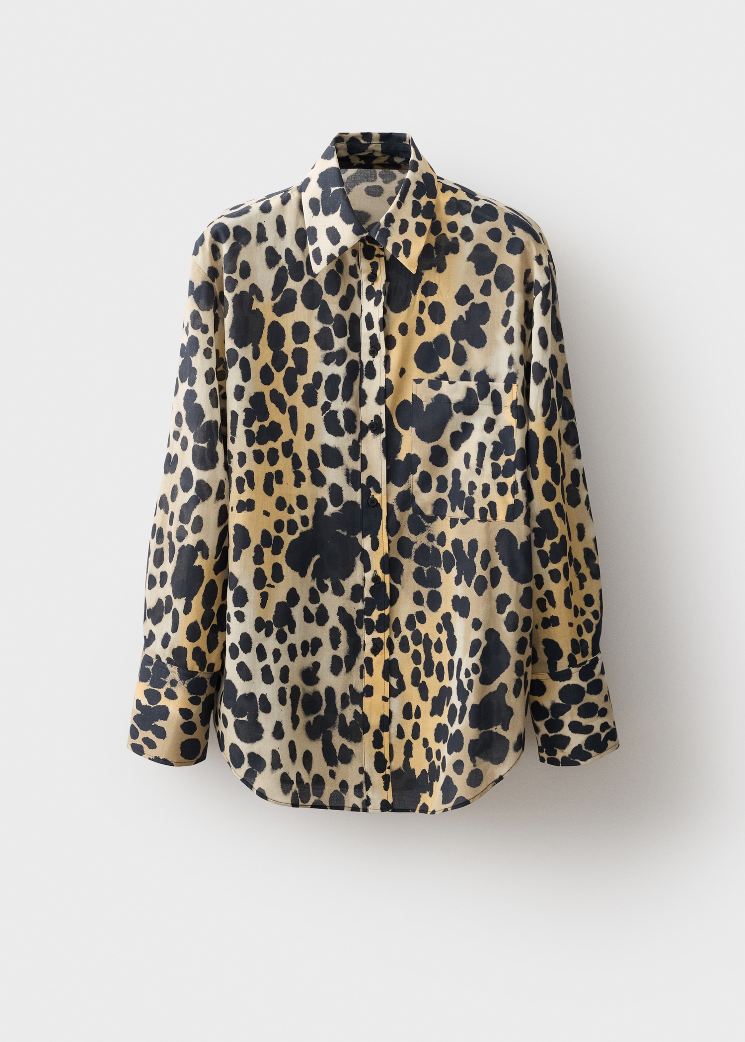 Robe Chemisier Chemisier Imprimé Leopard Zara Sleeve Chemisier LÃ