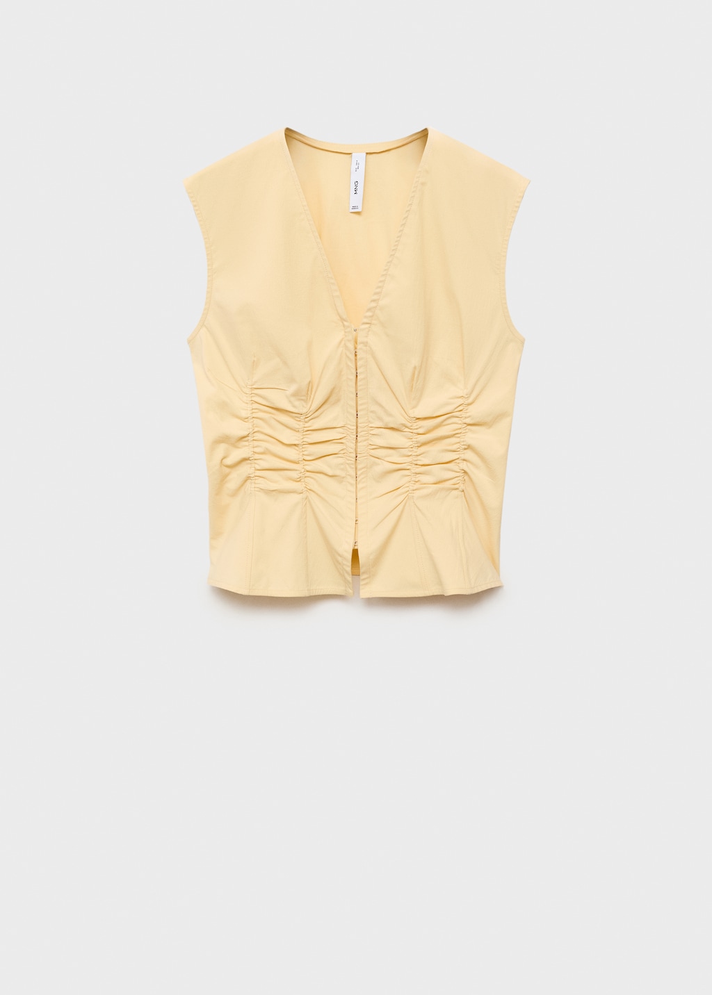 Gathered cotton blouse