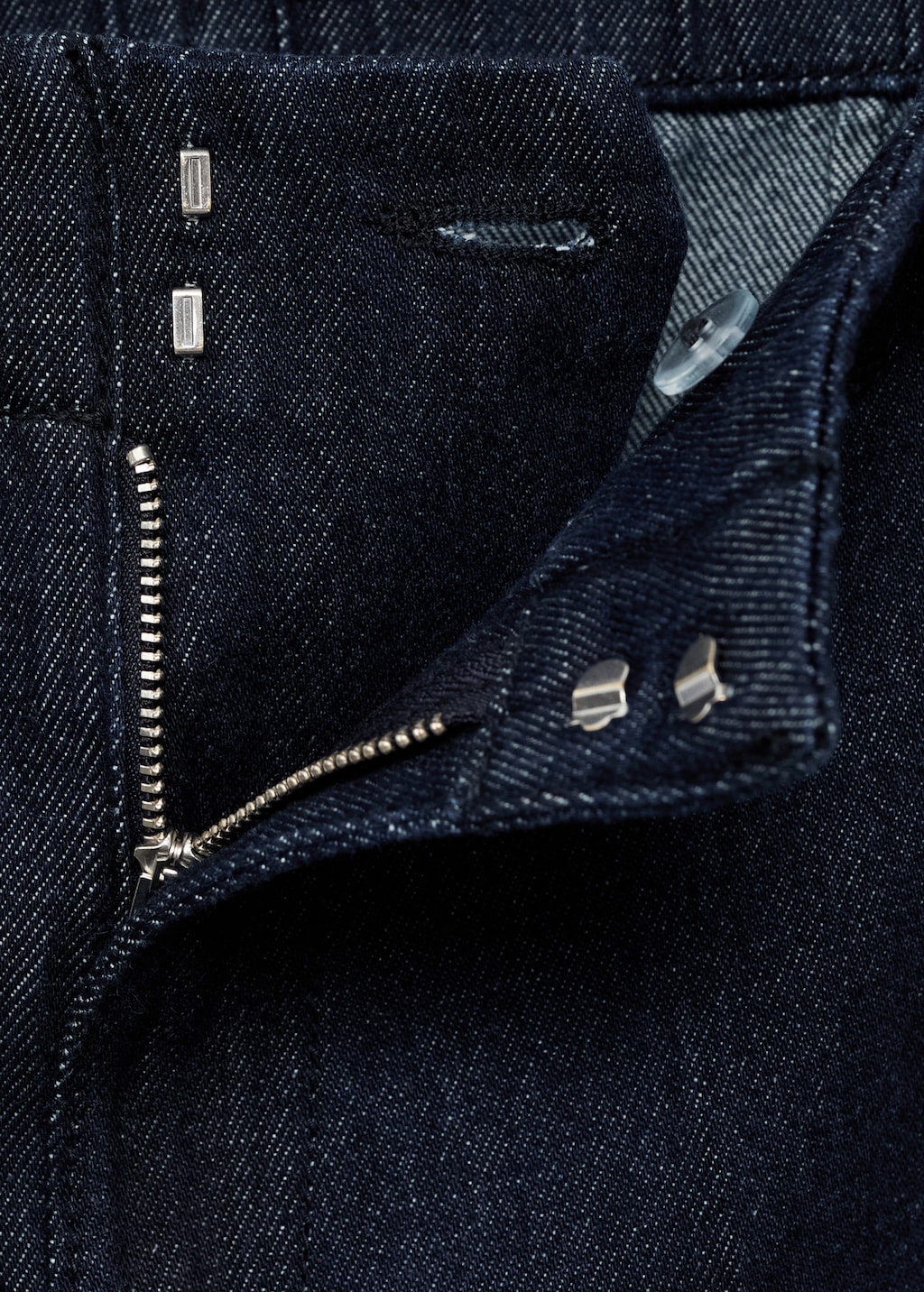 High-waisted wide leg denim pants