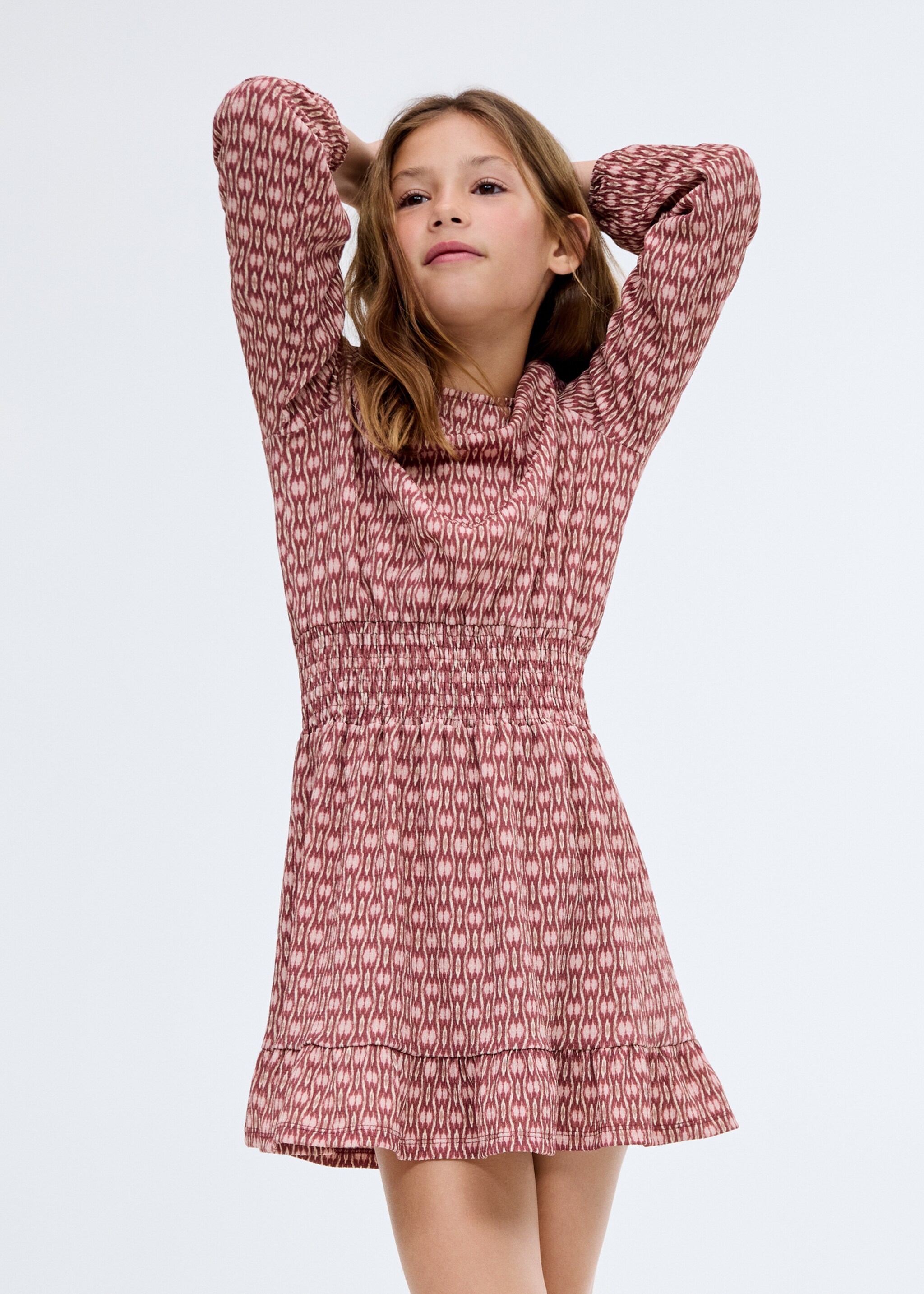 Robe froncée imprimée - Plan moyen