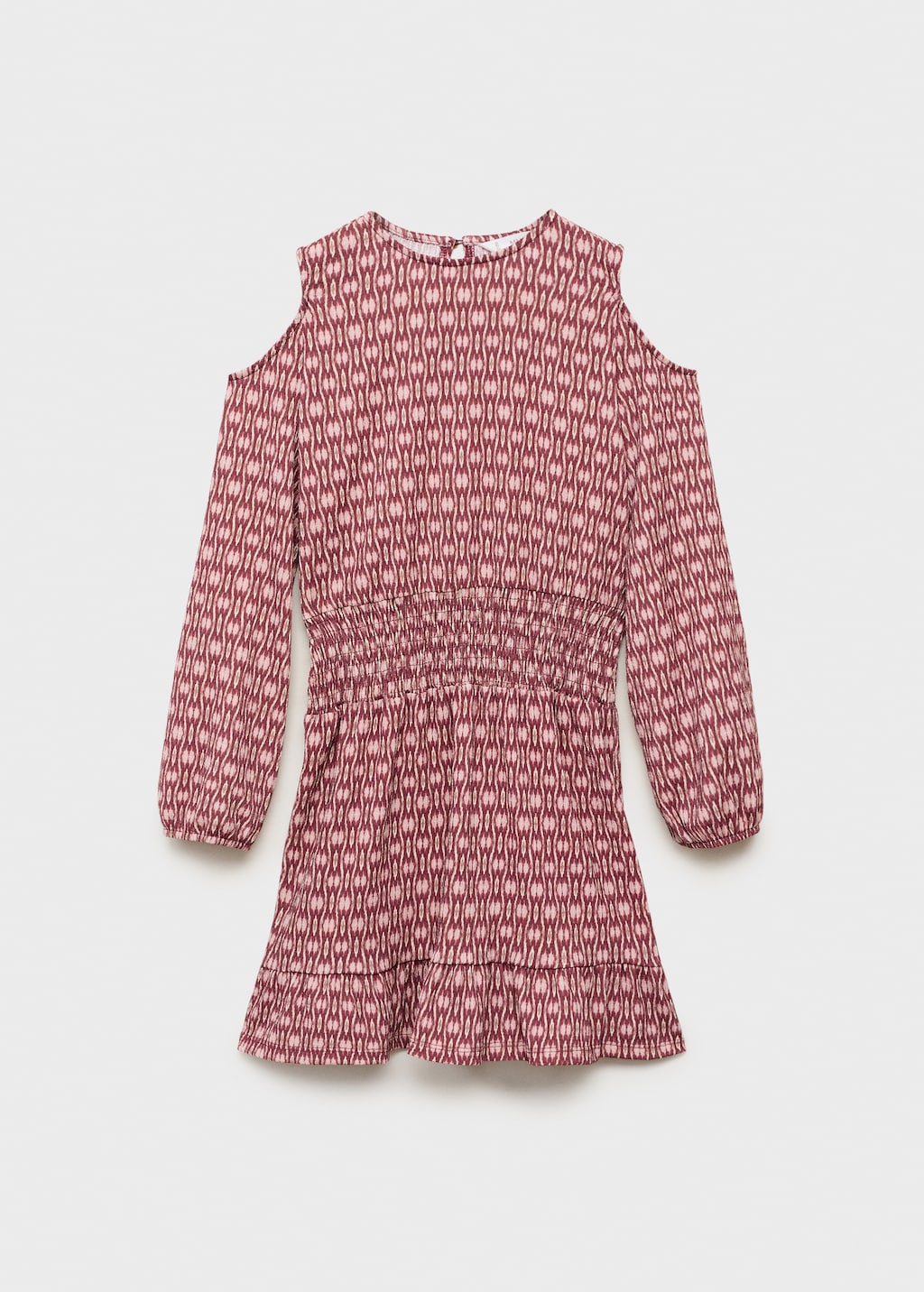 Printed ruched dress