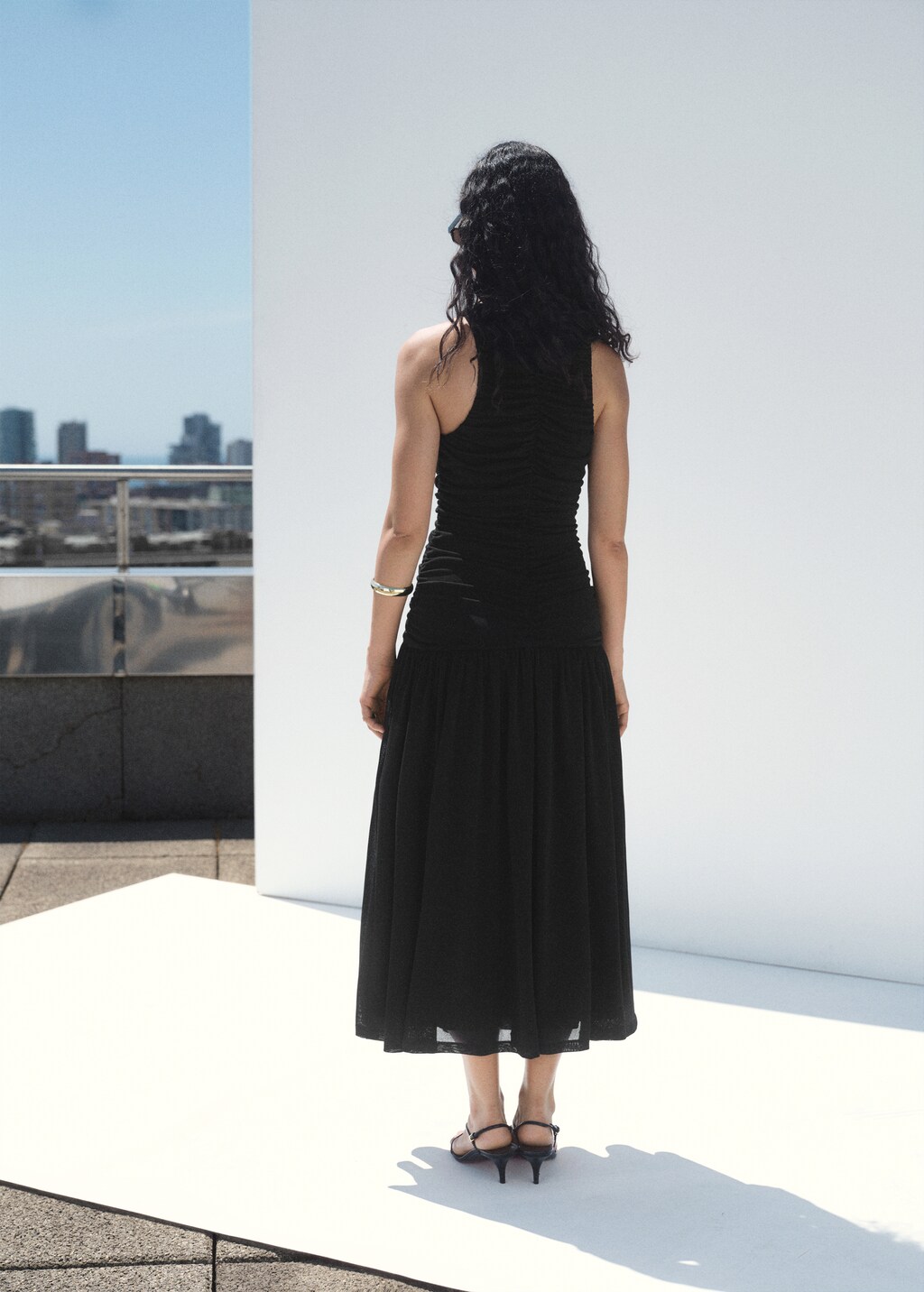 Gathered midi-dress - image 3
