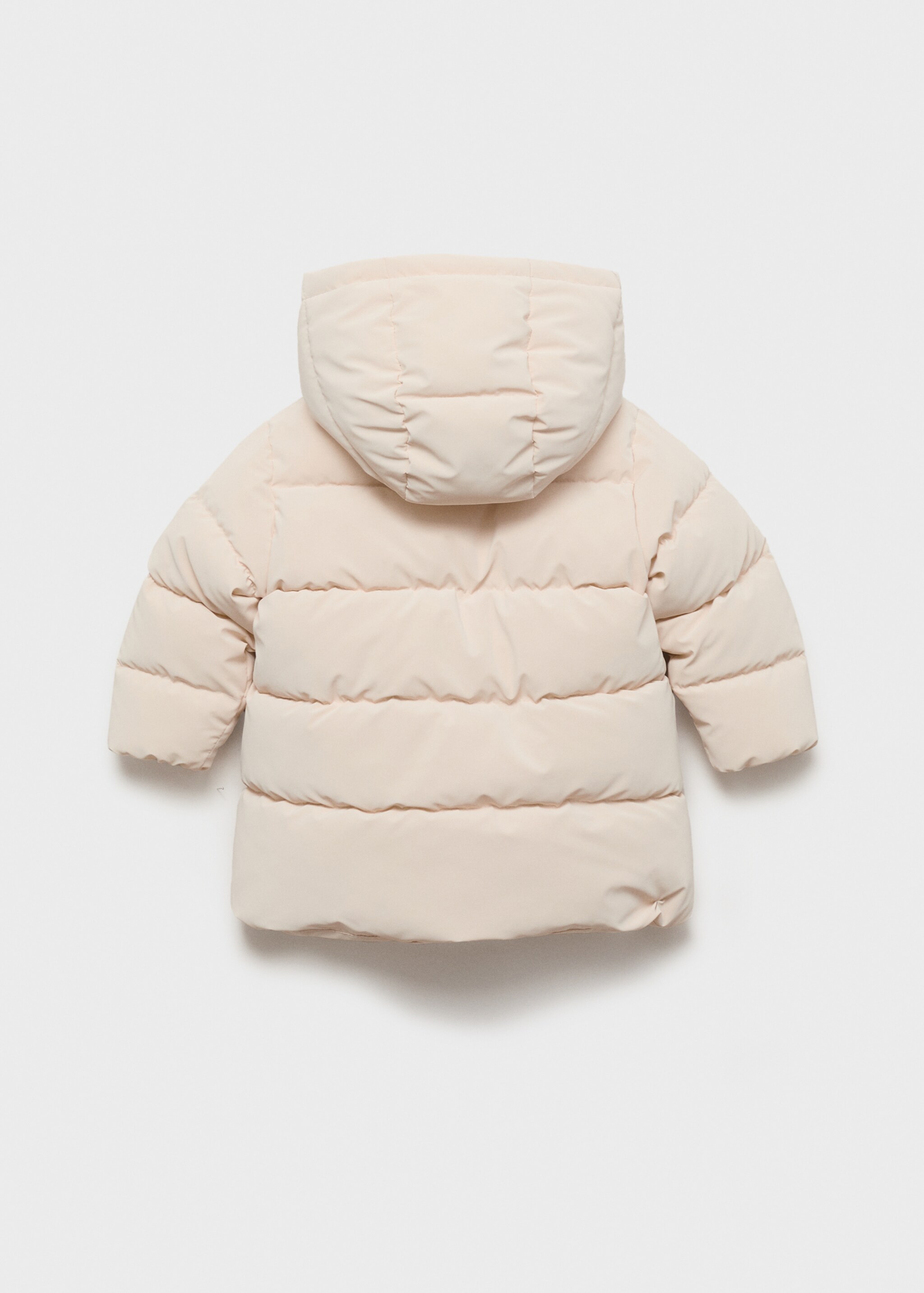 Hood quilted coat - Reverse of the article