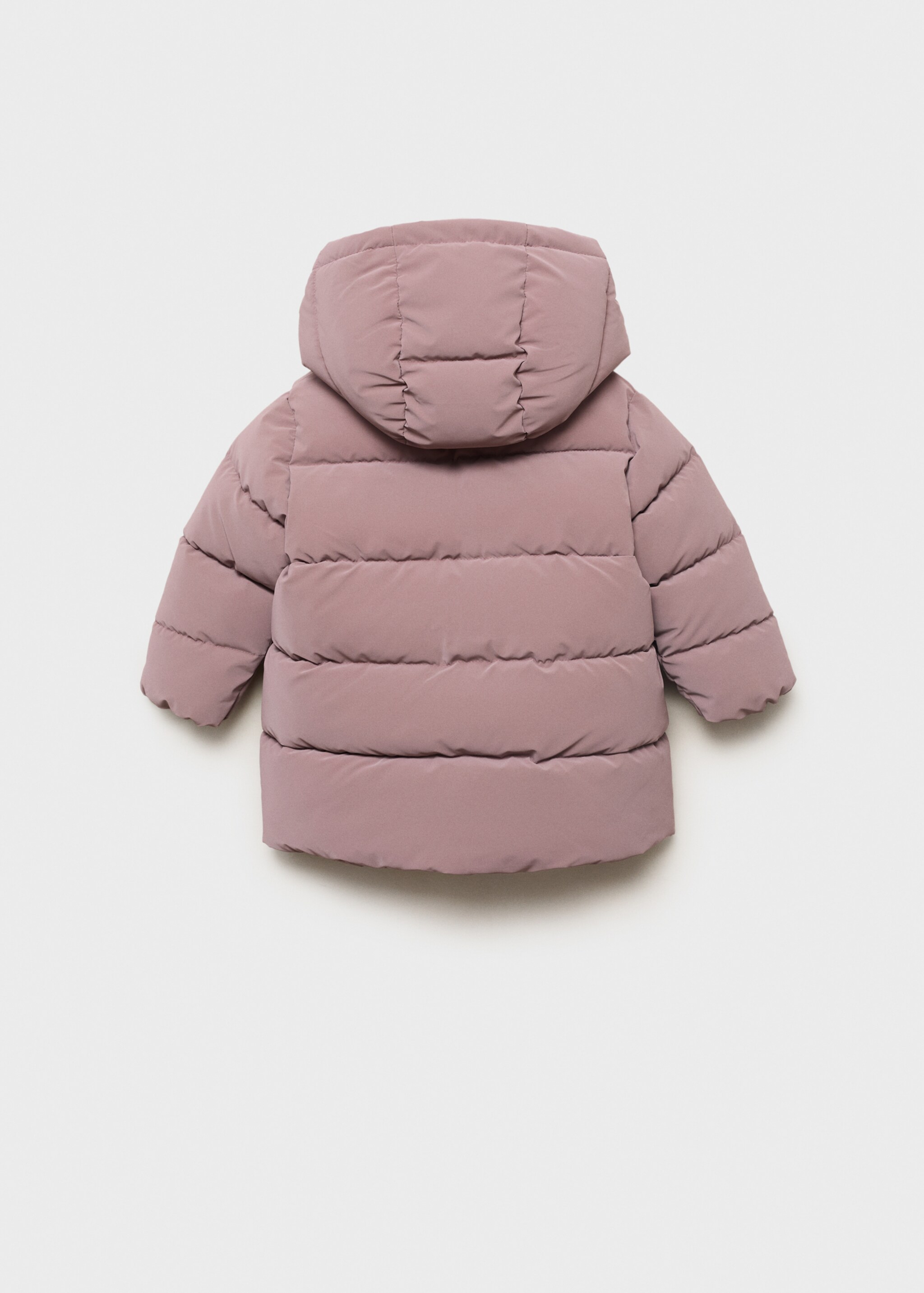 Hood quilted coat - Reverse of the article