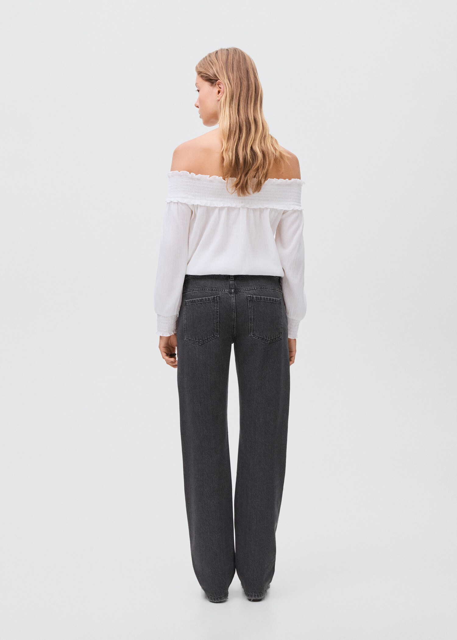 Jeans straight strass - Reverse of the article