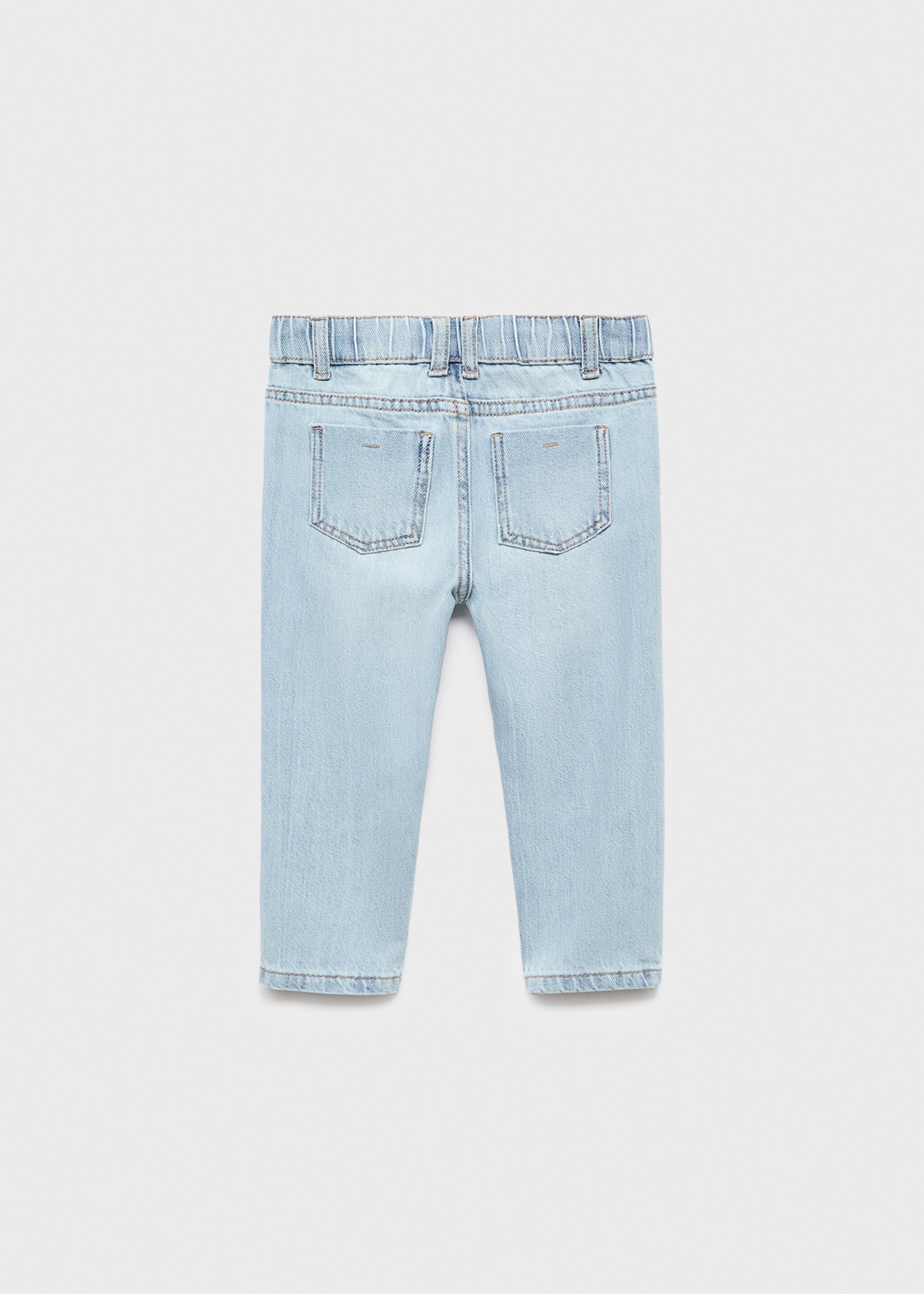 Jeans rectos algodón - Reverso del artículo, Azul claro. Ref: 17093796-00.