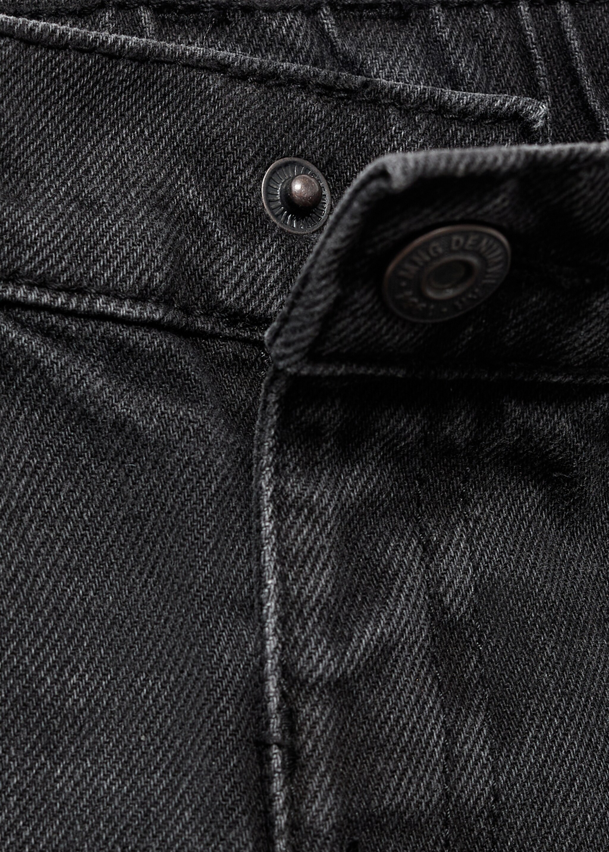 Jeans rectos algodón - Detalle del artículo 8, Denim negro. Ref: 17093796-00.
