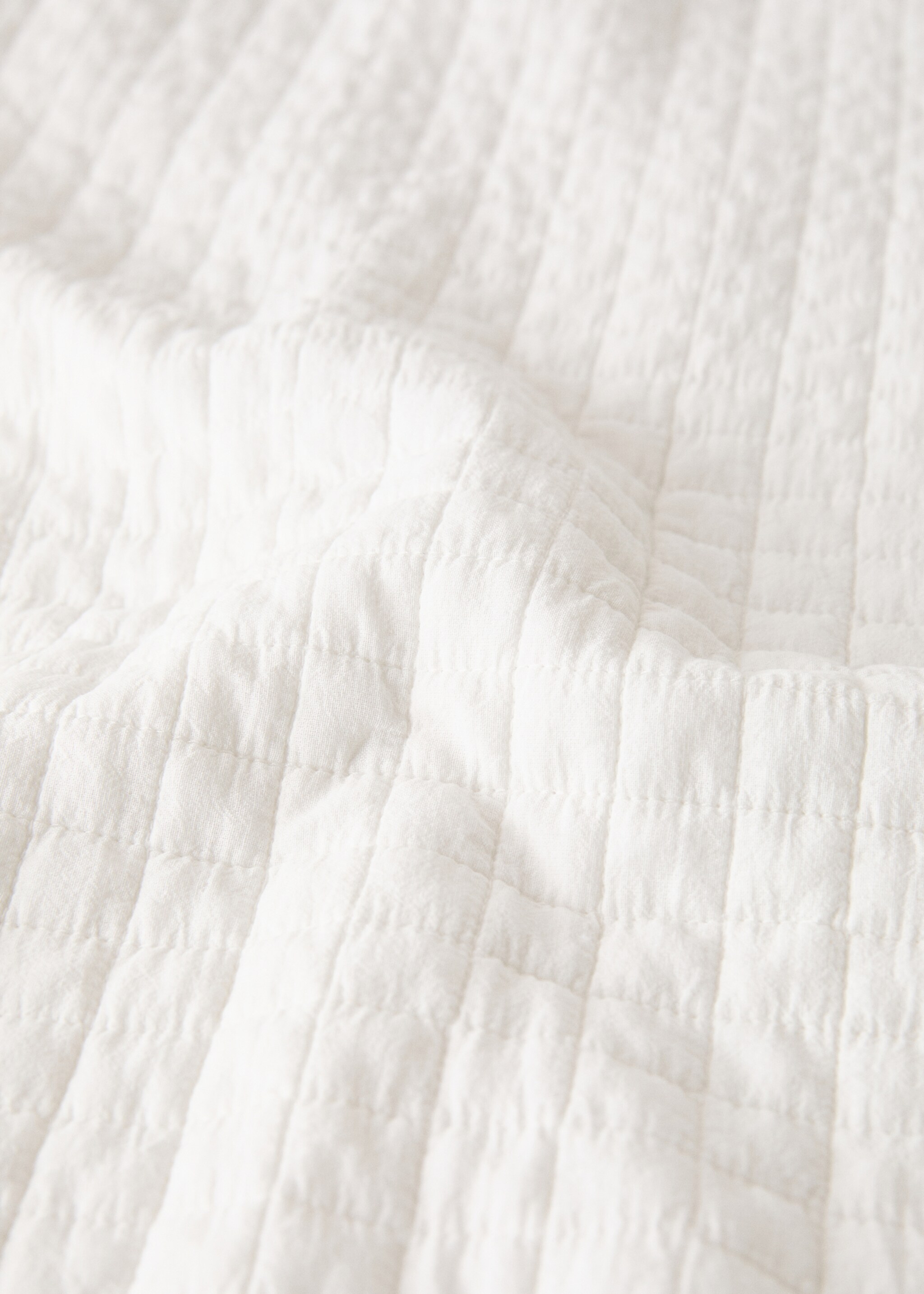 Cotton garment-dyed check bedspread for 150/160 cm bed - Details of the article 2