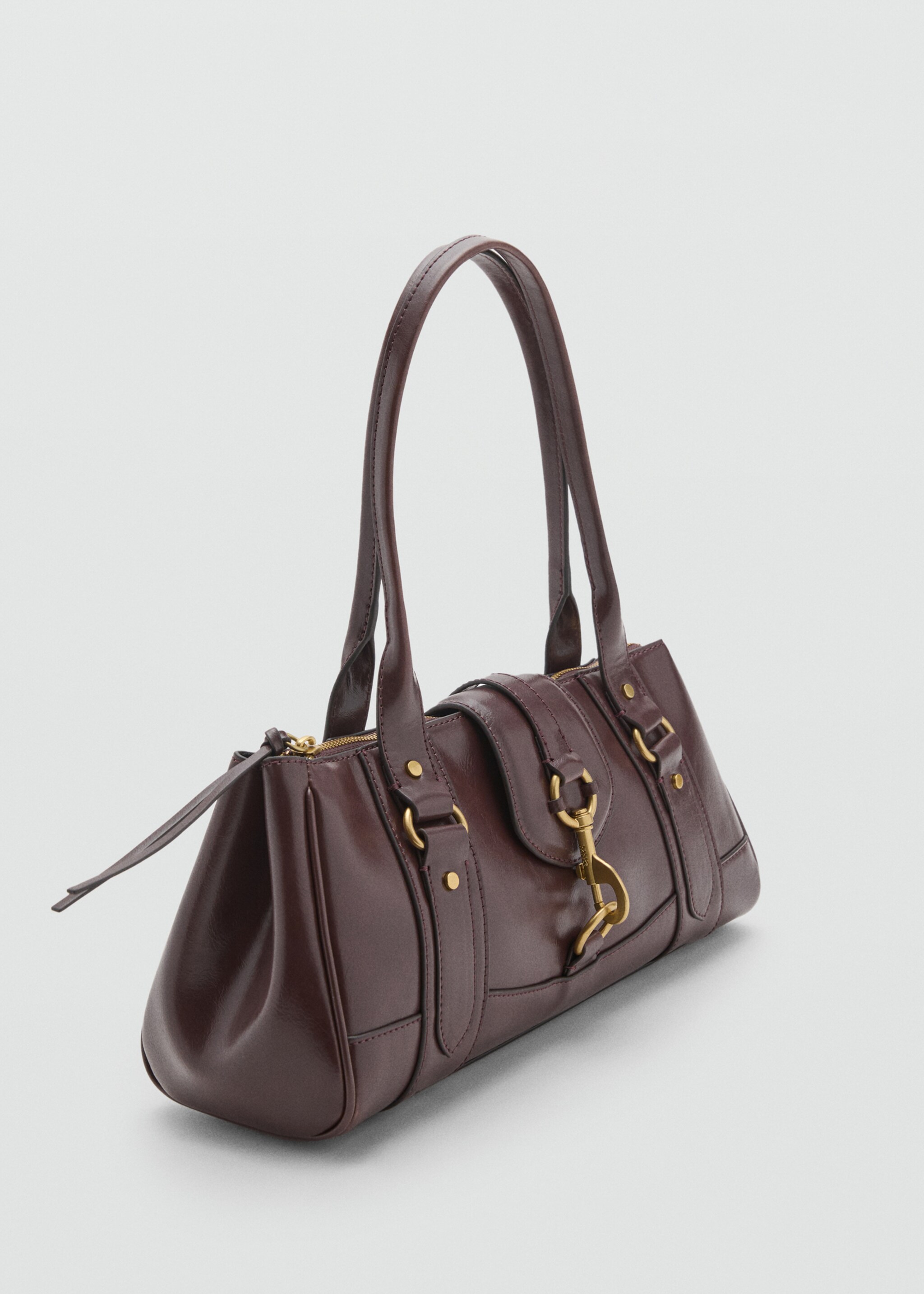 Medium shoulder bag with snap hook - Medium plane