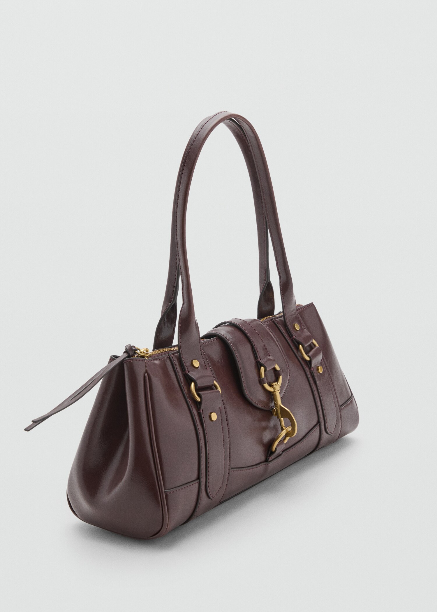Medium shoulder bag with snap hook - Medium plane