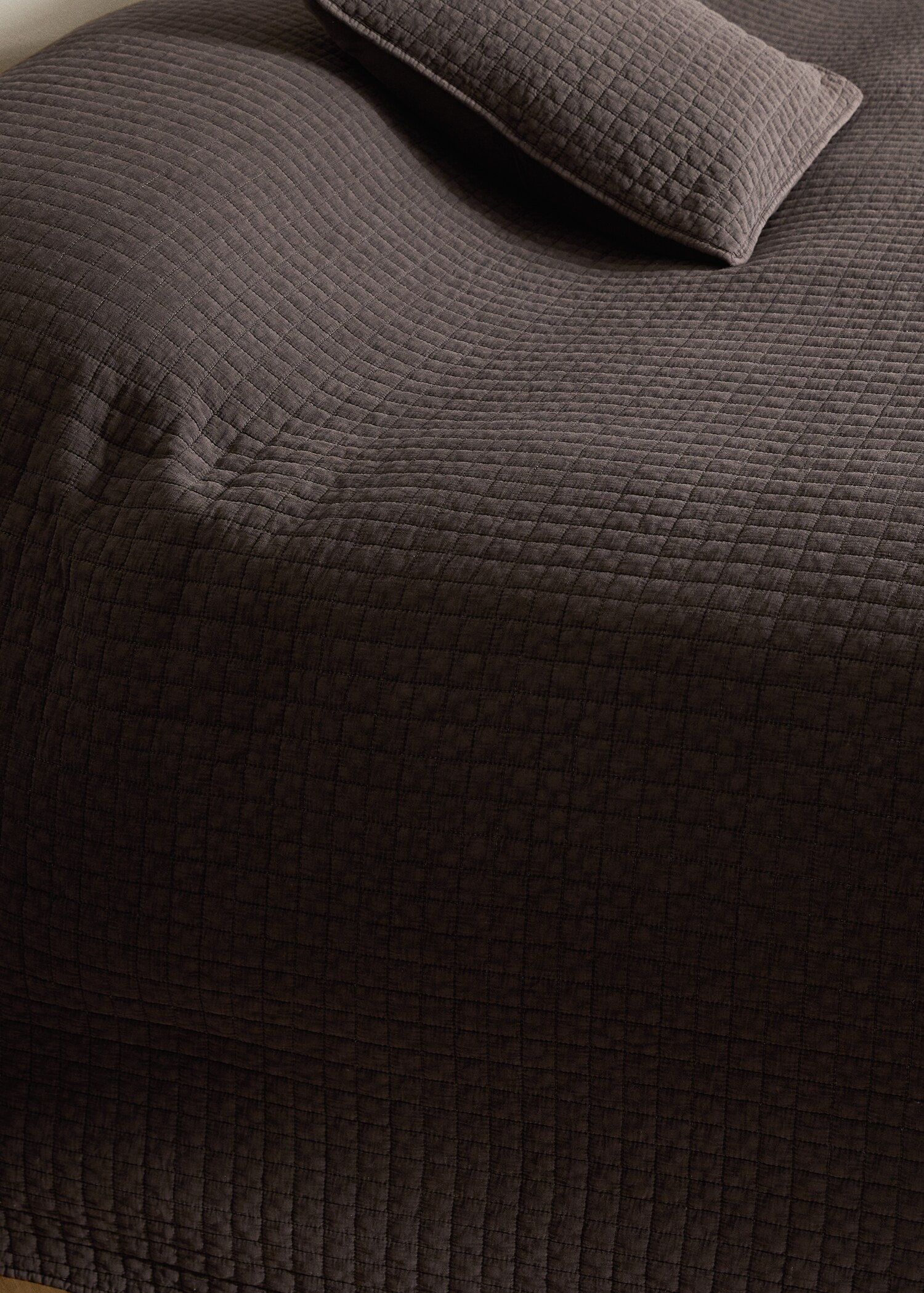 Přehoz garment-dyed s kostkou bavlna, na postel 90 cm - Detail zboží 7
