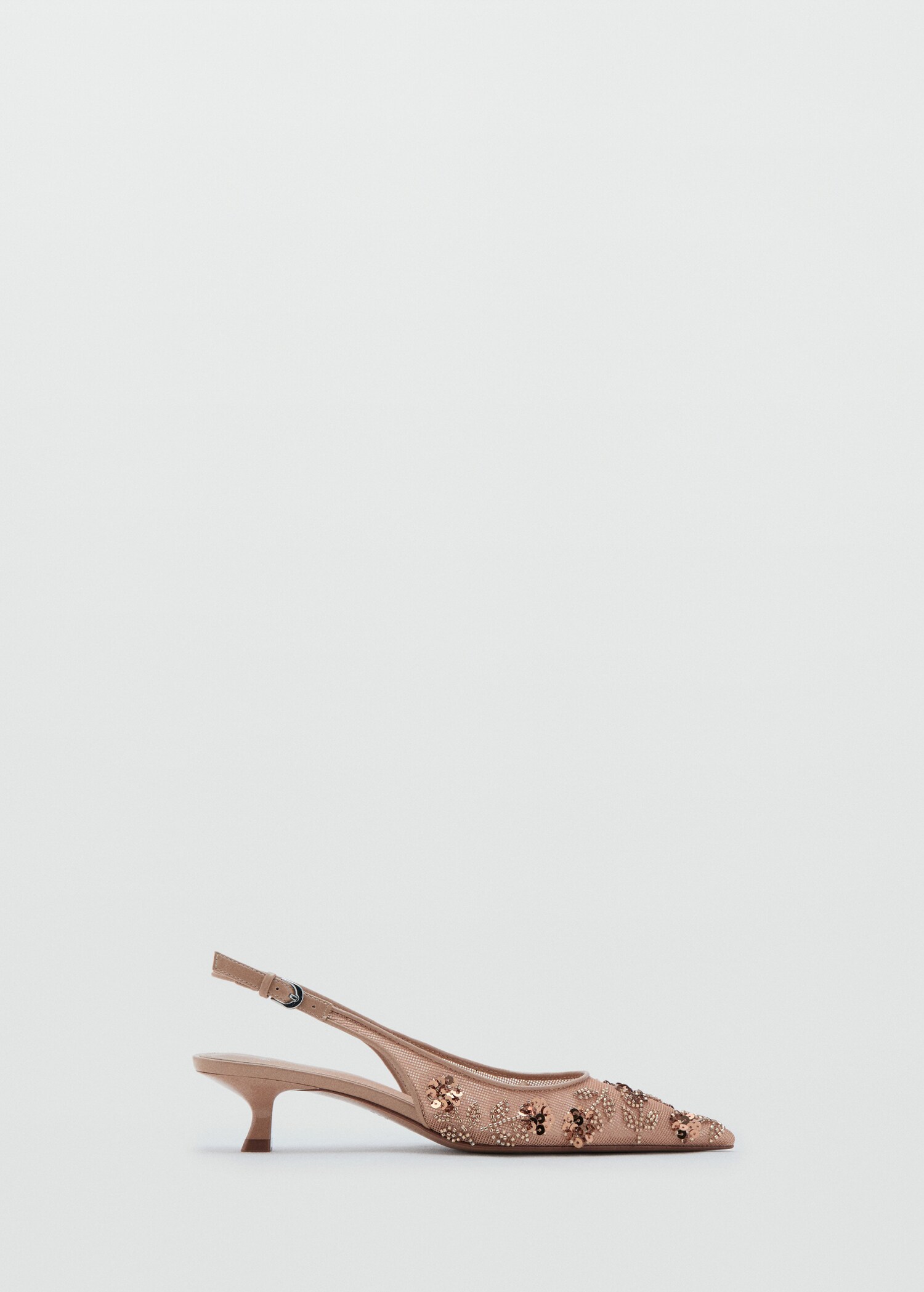 Mesh stiletto shoes with beads - Article without model