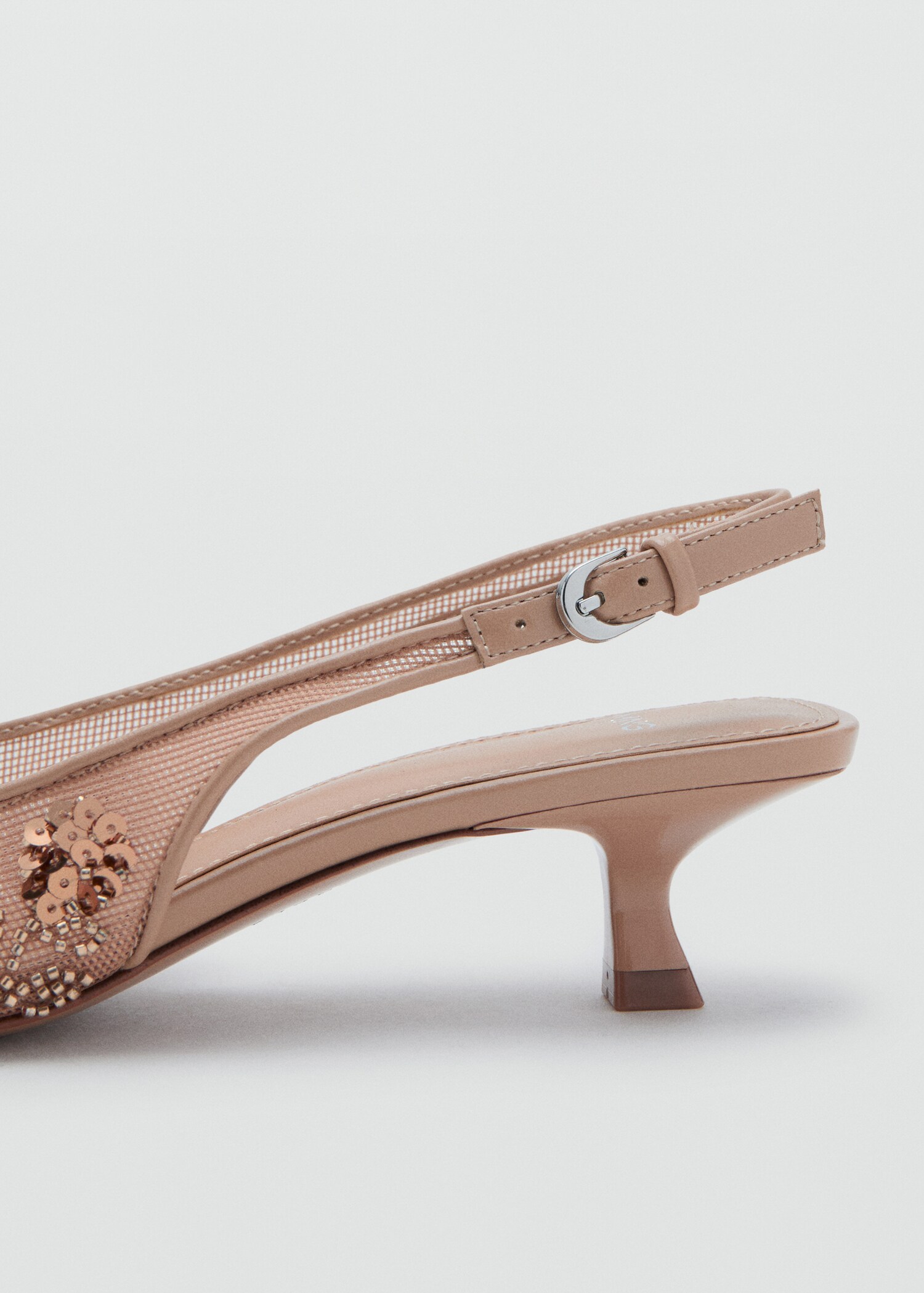 Mesh stiletto shoes with beads - Details of the article 1