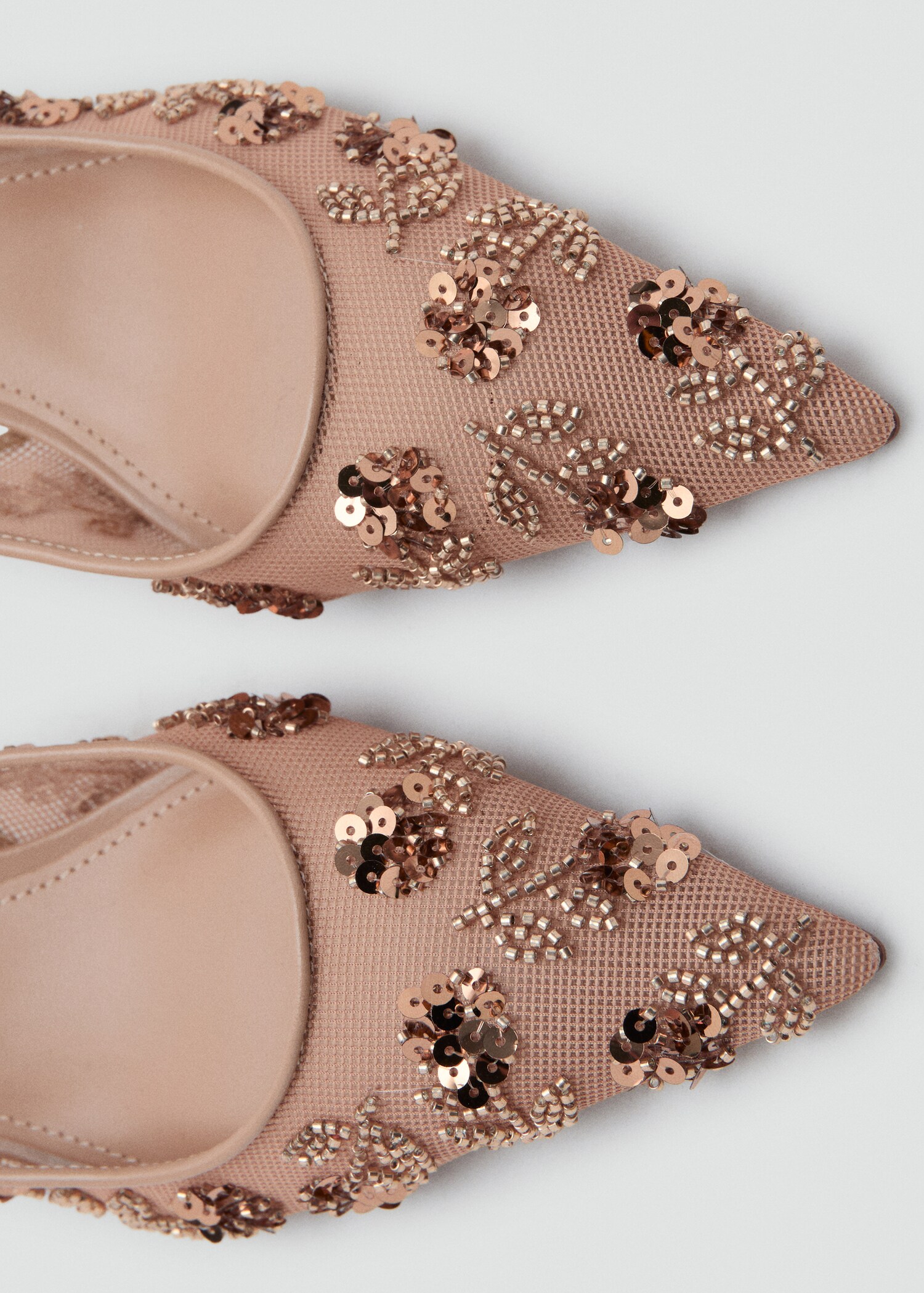 Mesh stiletto shoes with beads - Details of the article 2