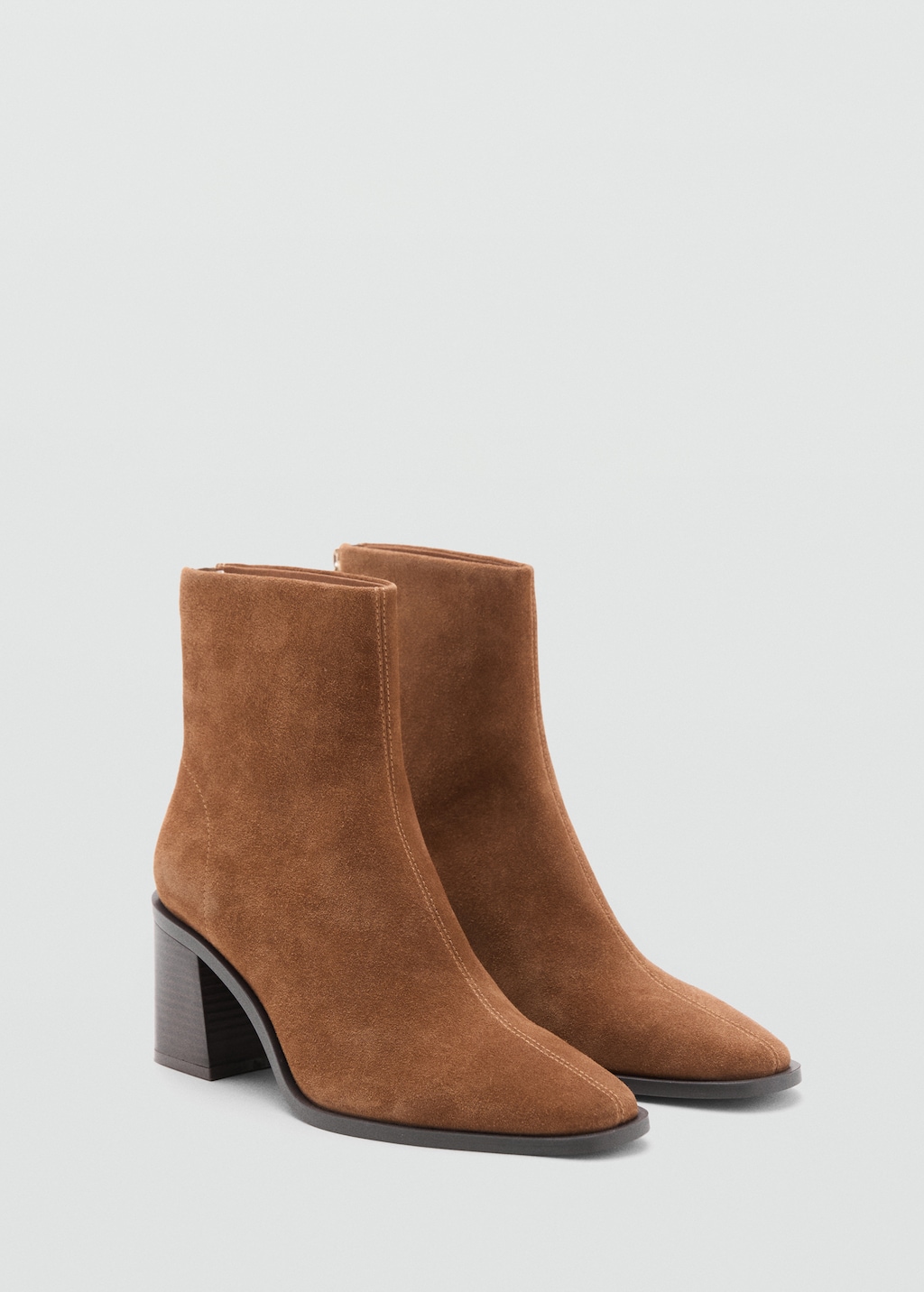 Suede block-heel boots
