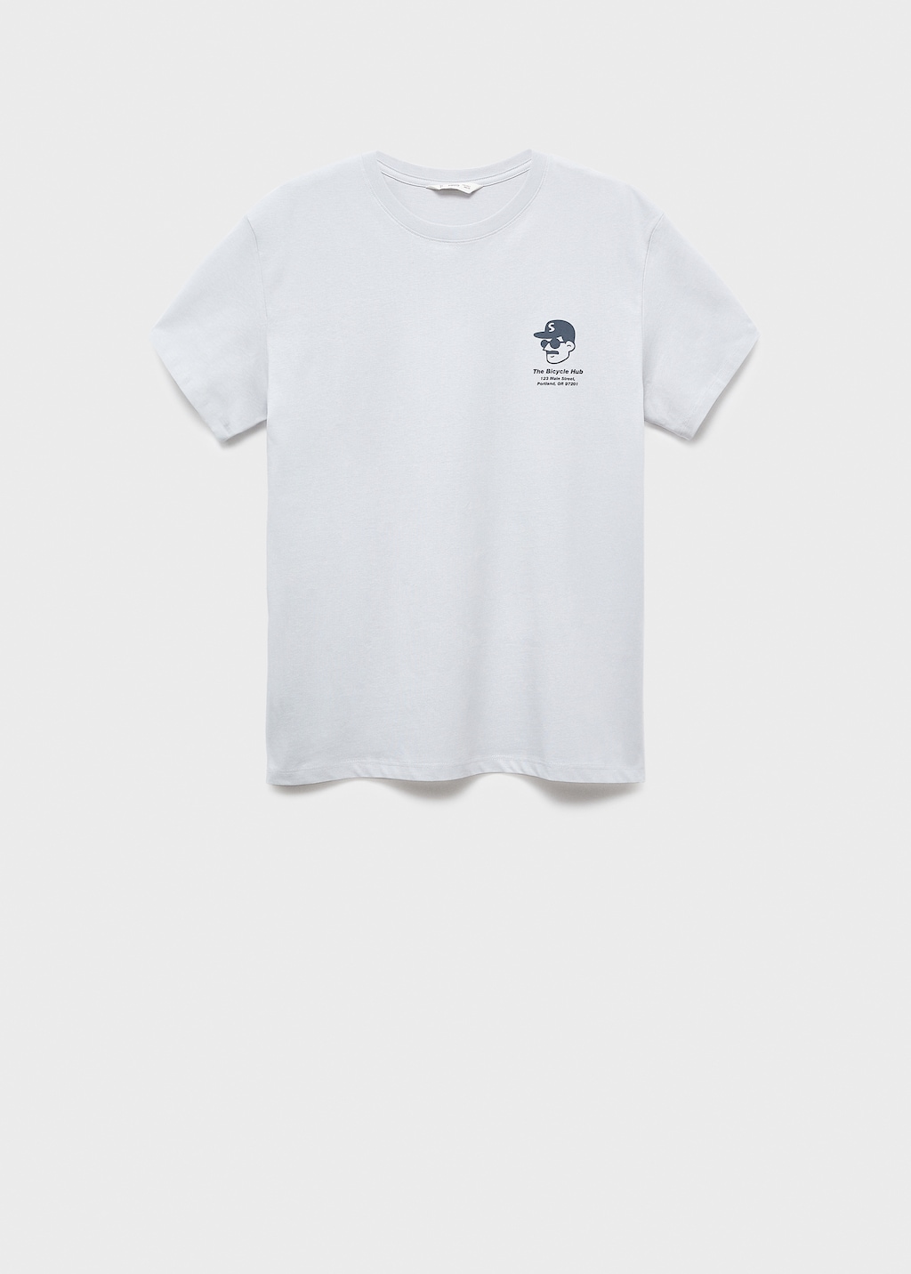 Printed cotton-blend t-shirt