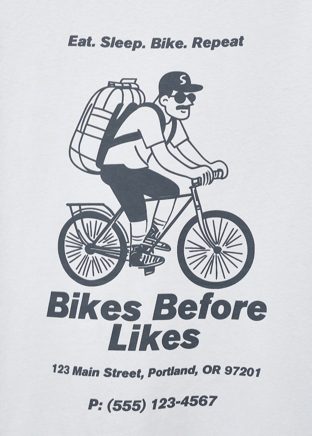 Printed cotton-blend t-shirt