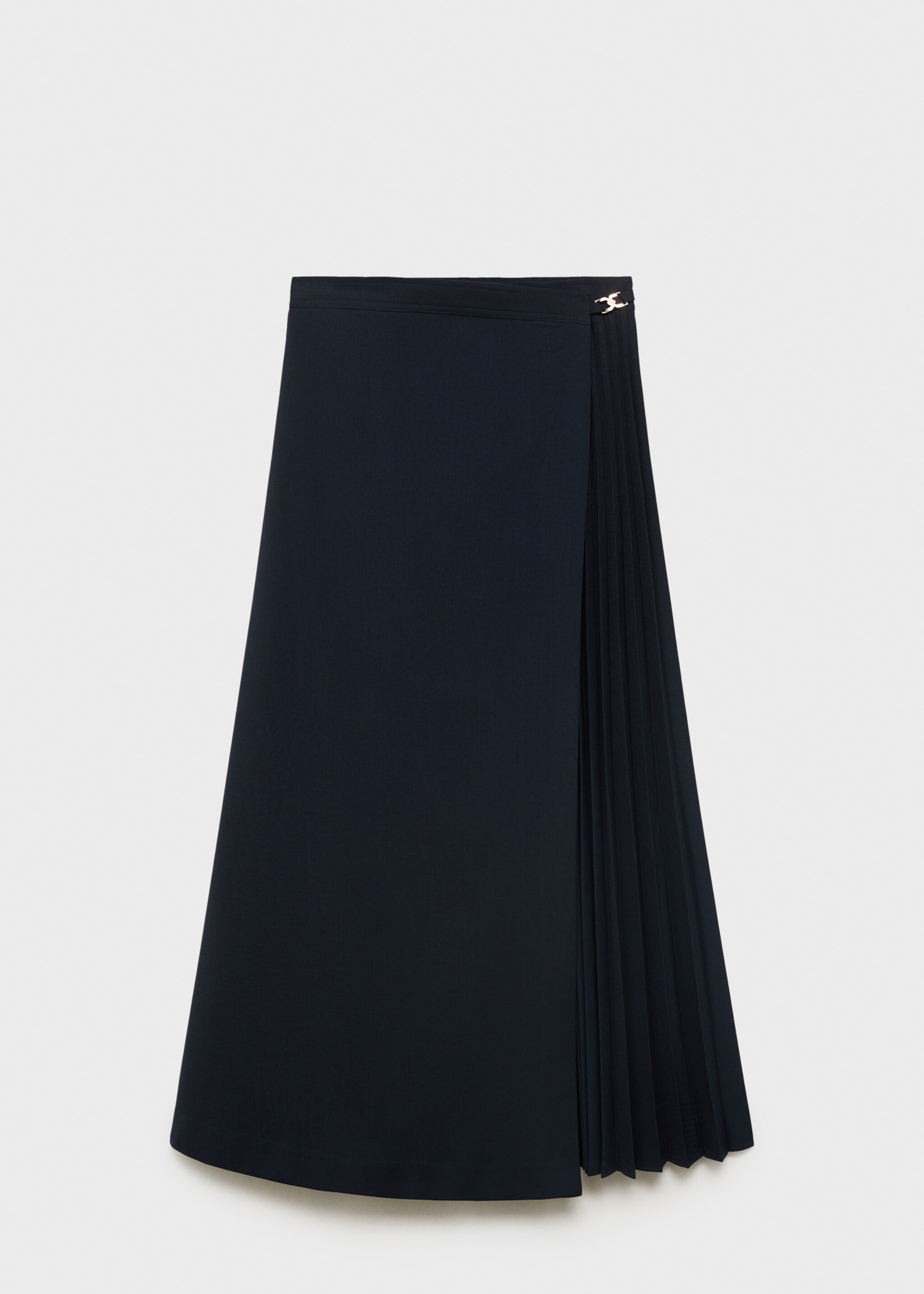 Pleated crossover skirt - Article without model, Navy. Ref: 17094070-00.