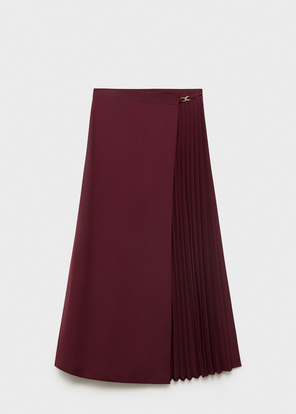 Pleated crossover skirt