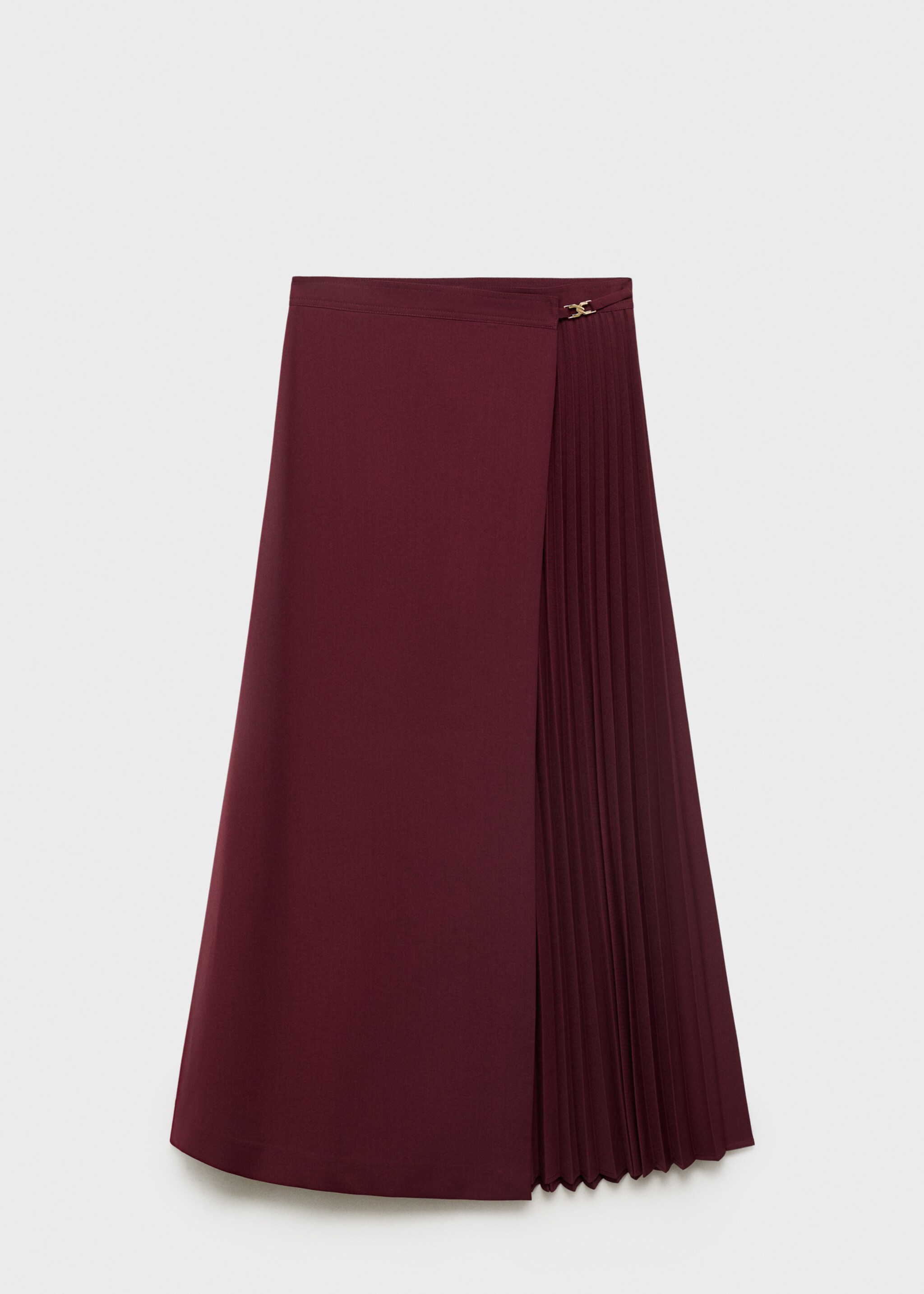 Pleated crossover skirt - Article without model, Burgundy. Ref: 17094070-00.