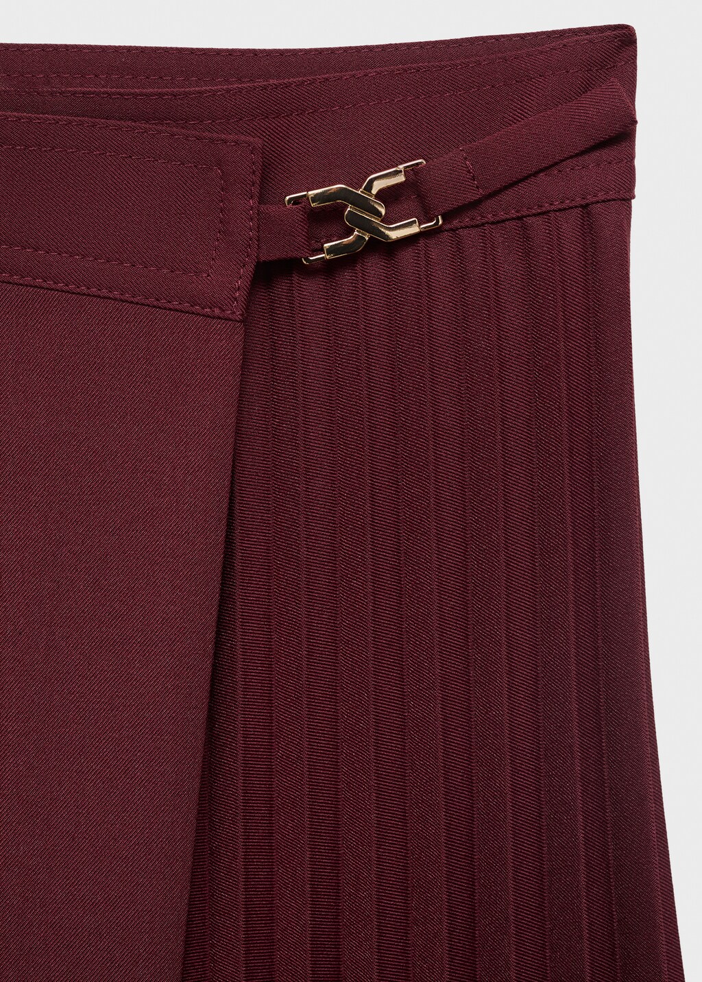 Pleated crossover skirt