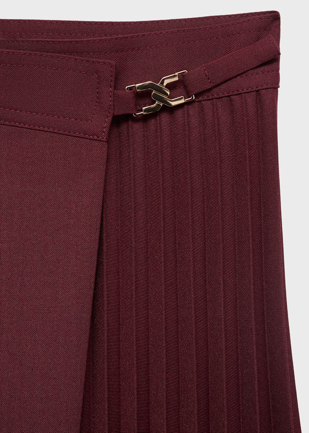 Pleated crossover skirt