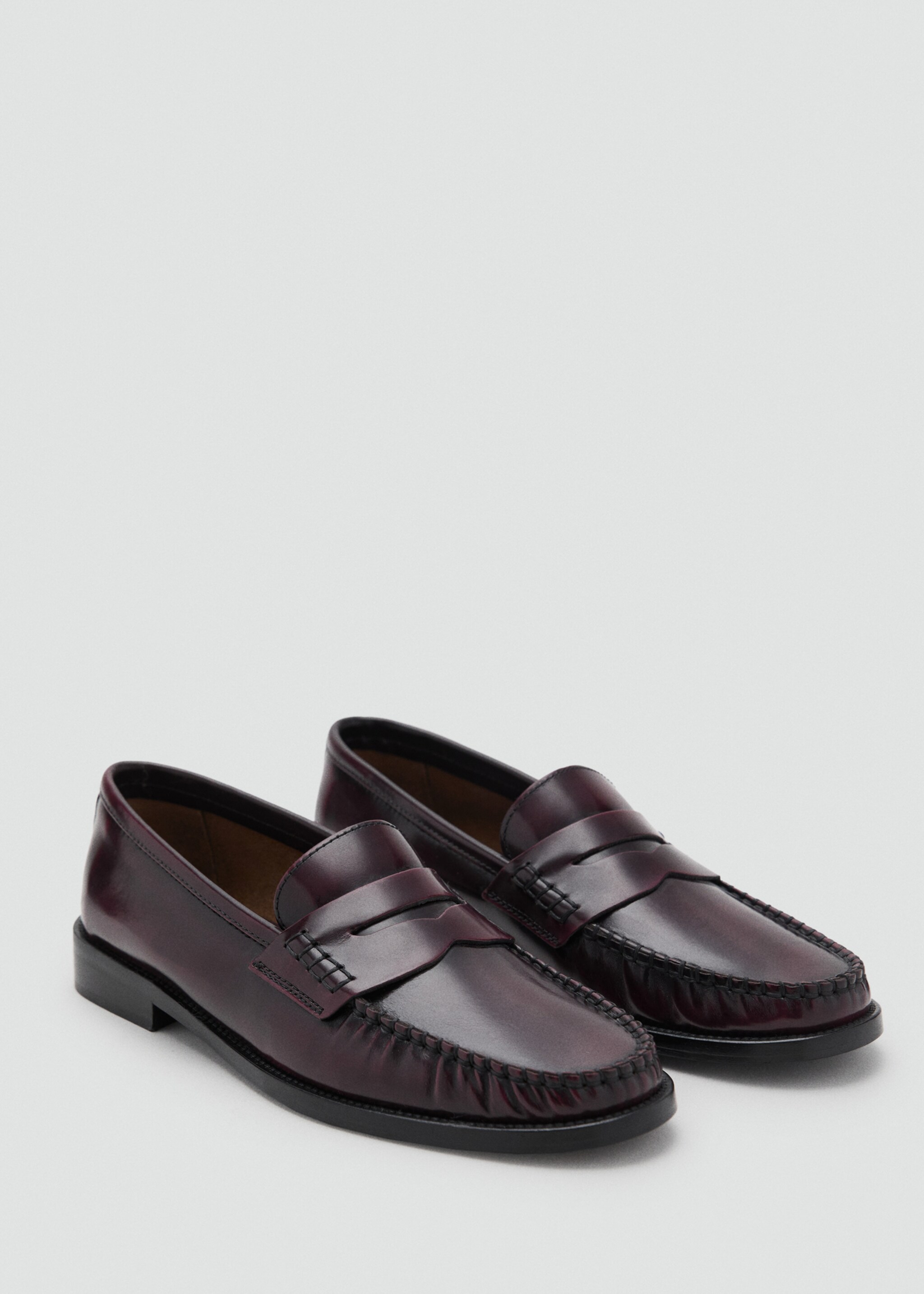 Mocassins cuir froncé - Plan moyen
