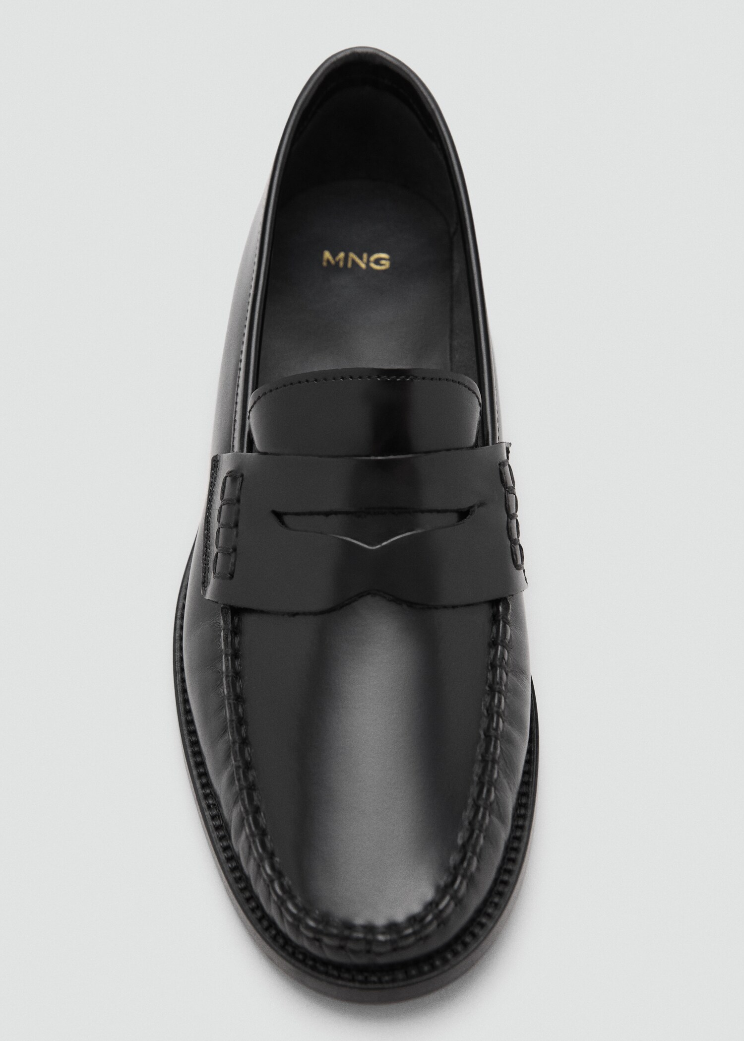 Gathered leather moccasin - Women | MANGO USA