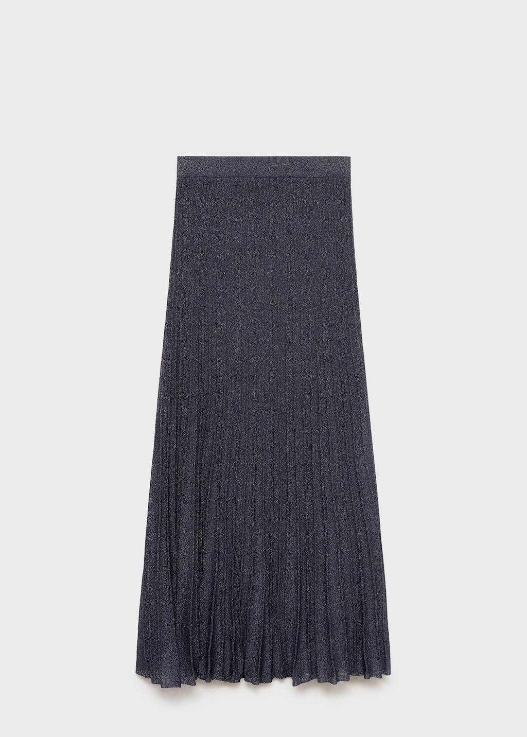 Lurex knitted pleated skirt