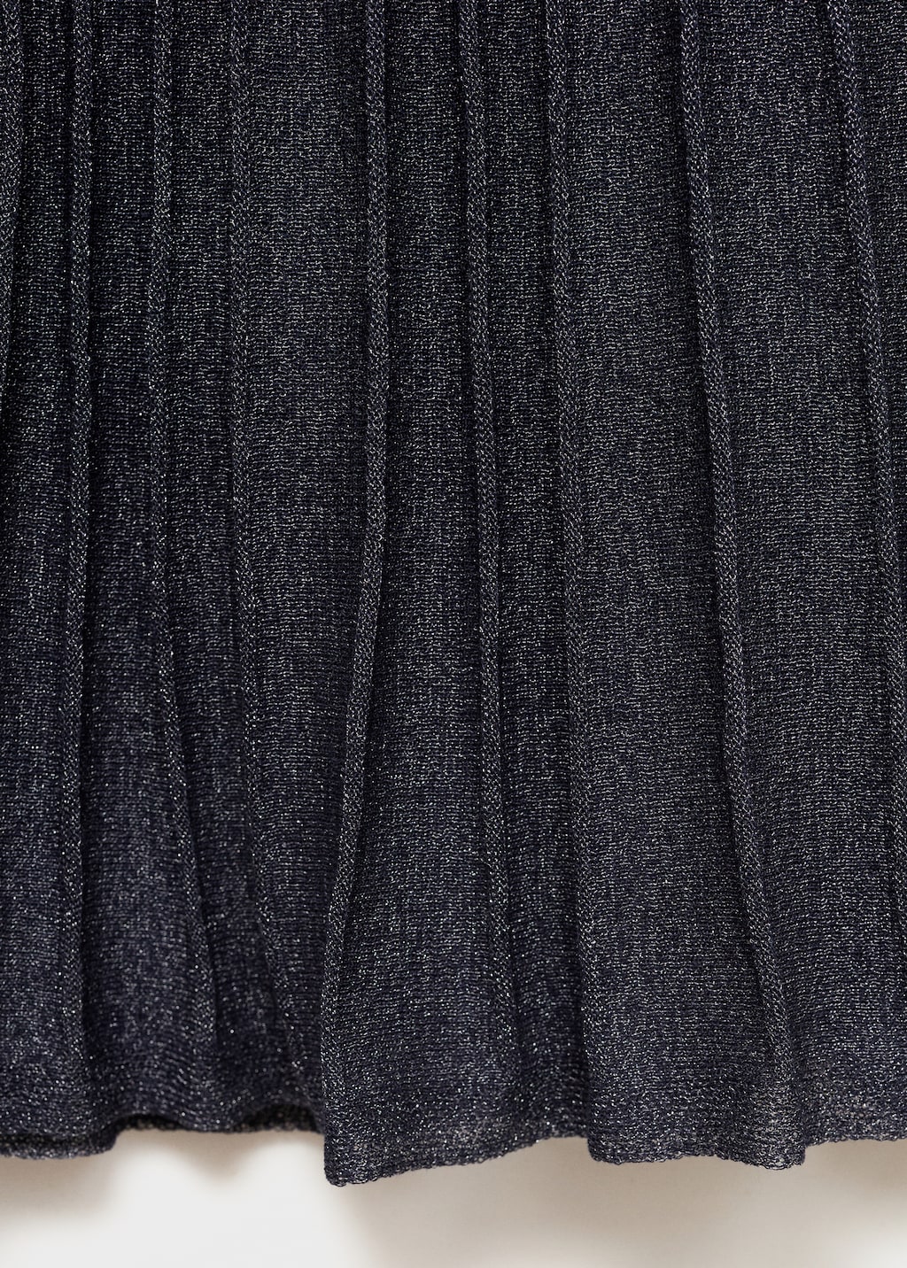 Lurex knitted pleated skirt