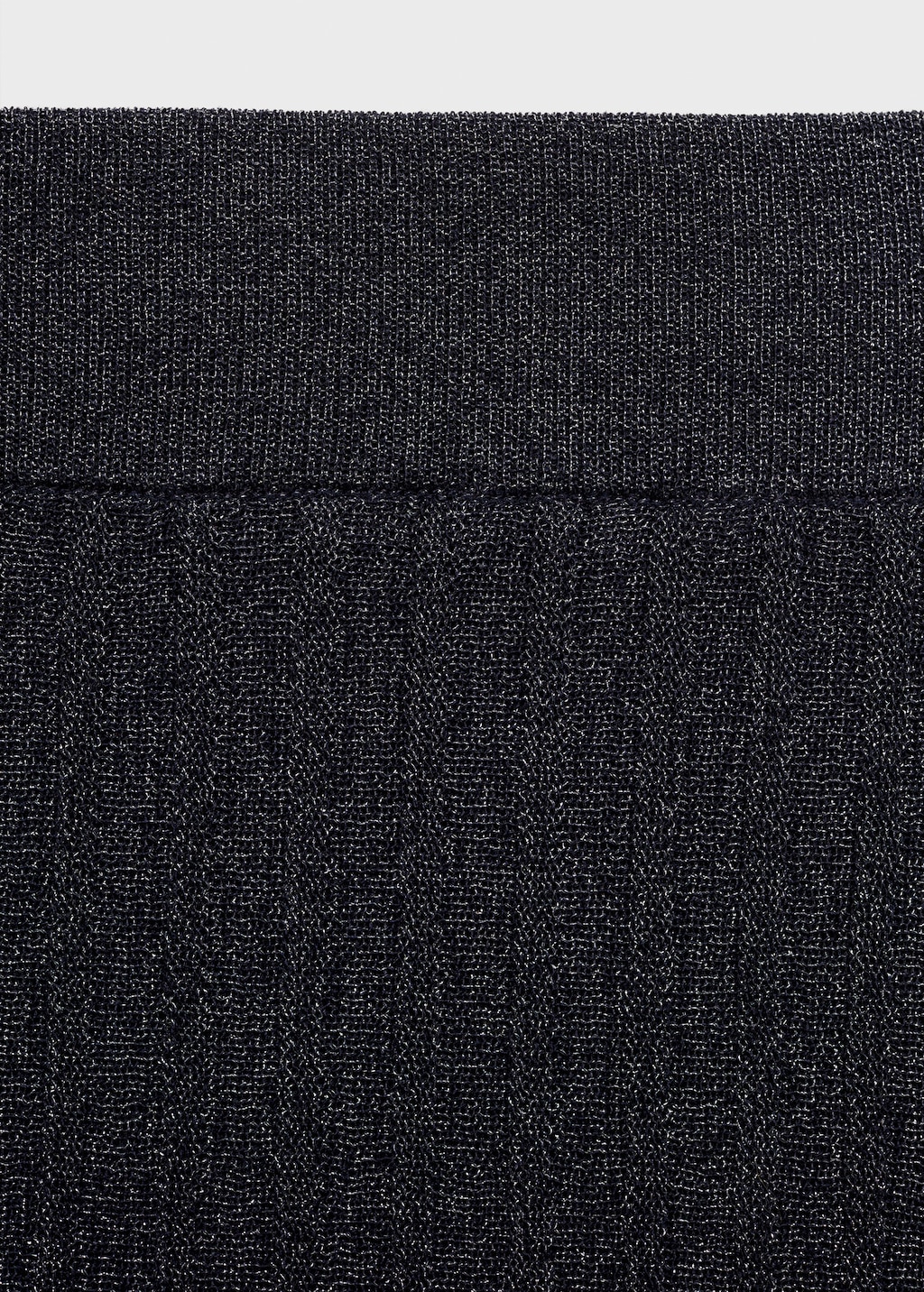 Lurex knitted pleated skirt