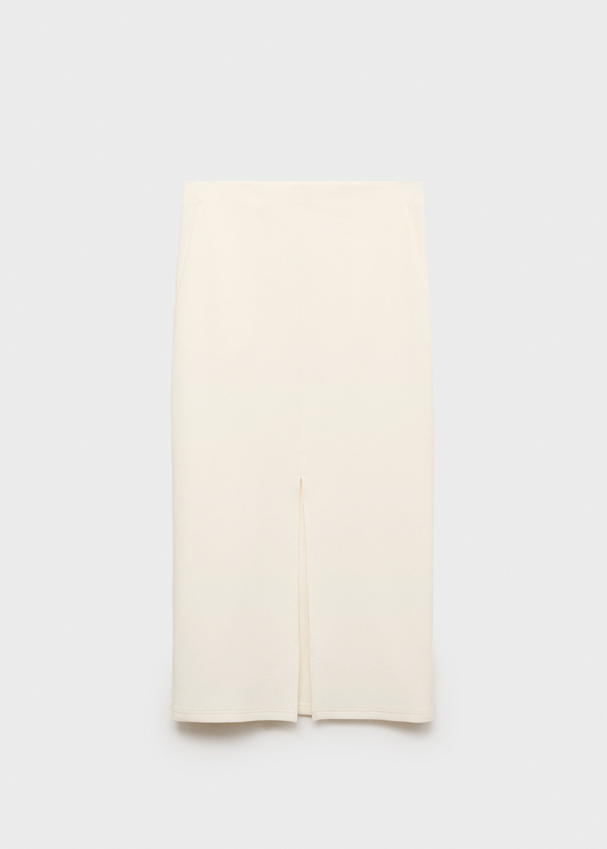 Cotton skirt with opening - Article without model, Ecru. Ref: 17094074-00.