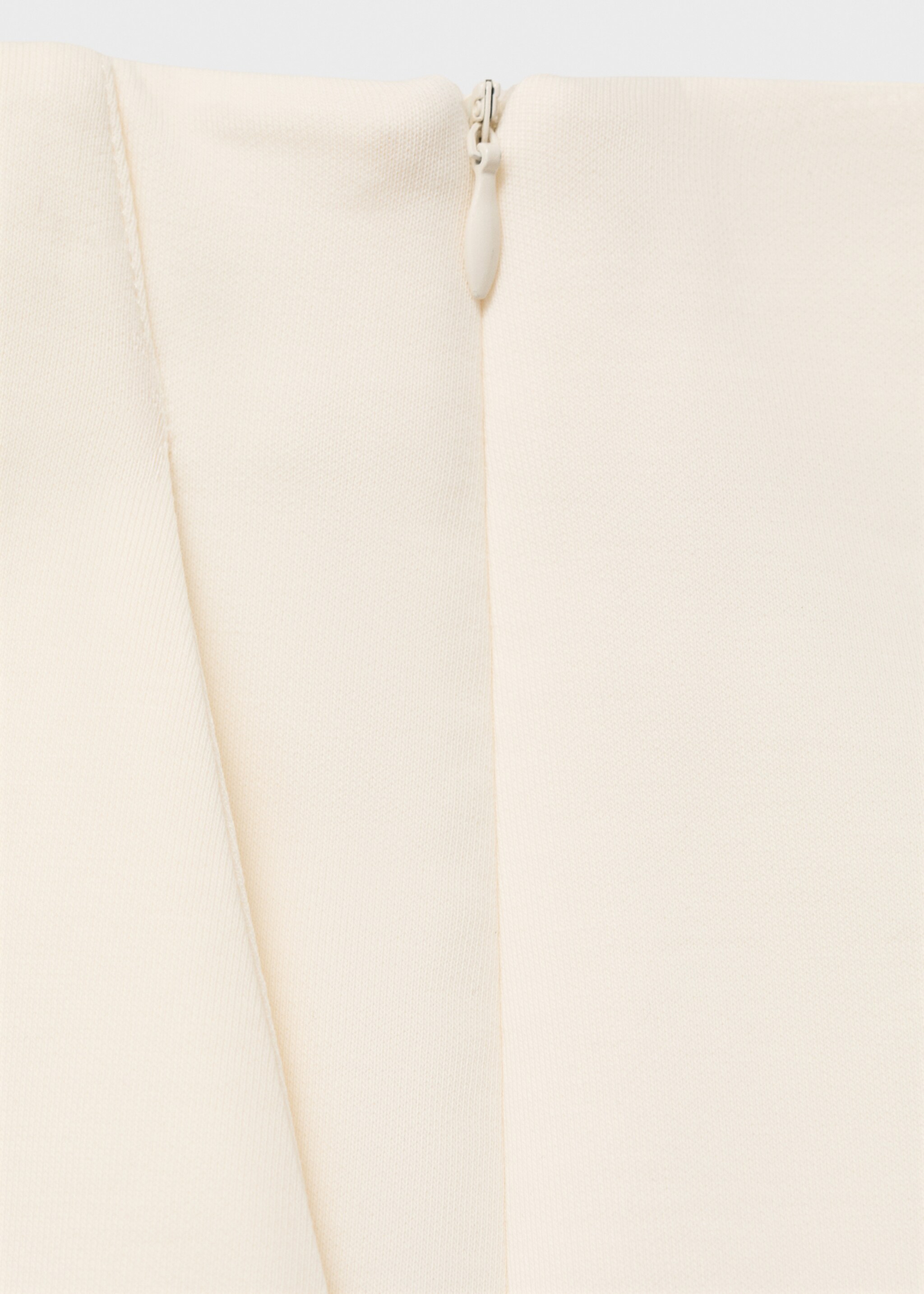 Cotton skirt with opening - Details of the article 0, Ecru. Ref: 17094074-00.