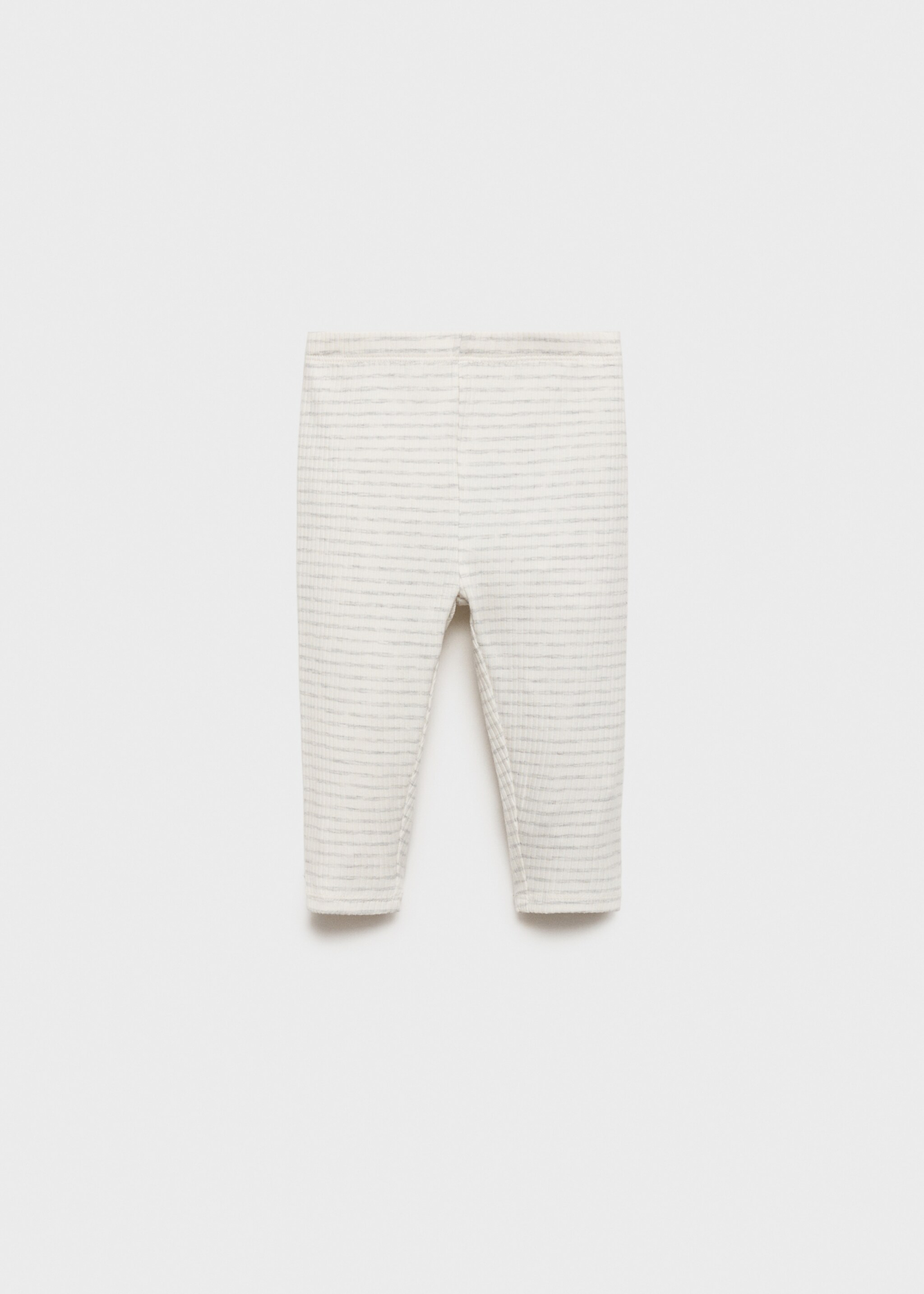 Stripped cotton leggings - Article without model, Medium Heather Grey. Ref: 17094075-00.