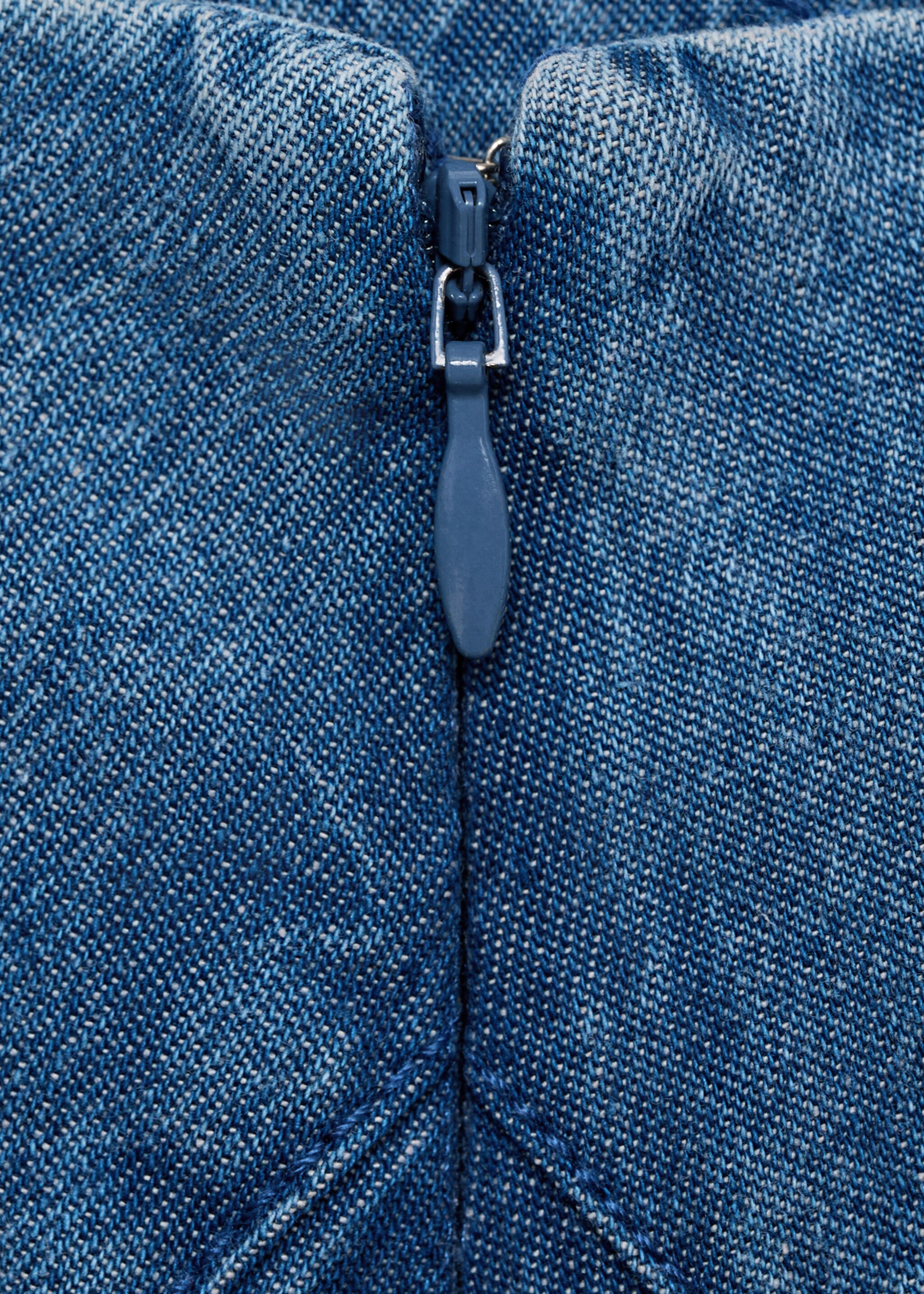 Jupe midi denim coutures - Détail de l'article 0, Bleu moyen. Ref: 17094076-00.