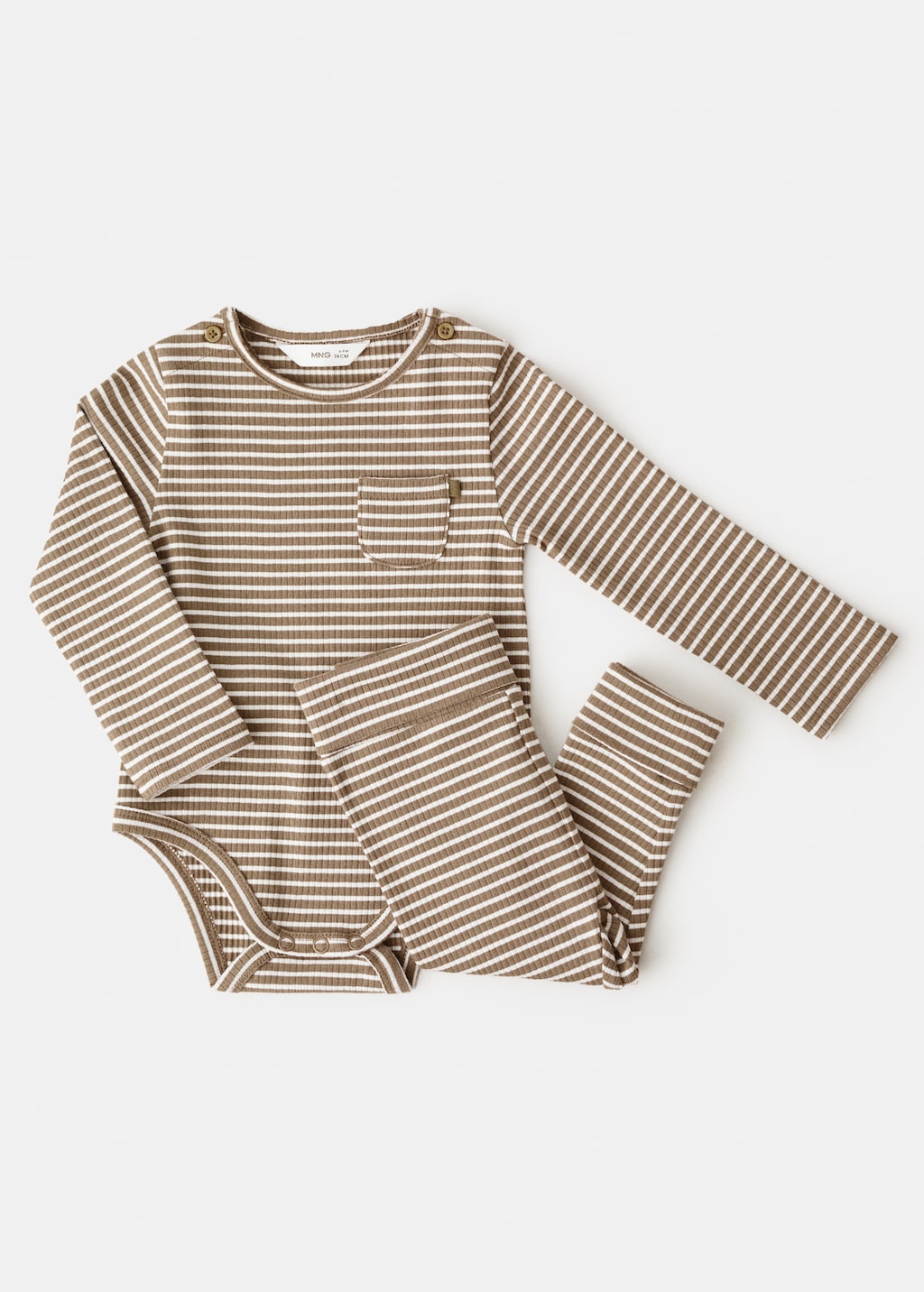 Striped cotton bodysuit
