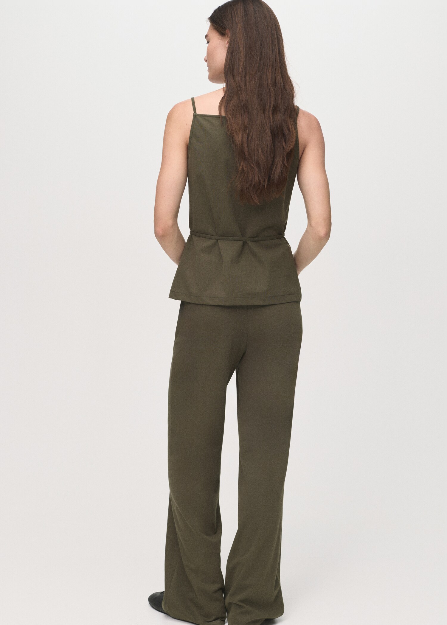 Cotton top with waist tie - Reverse of the article