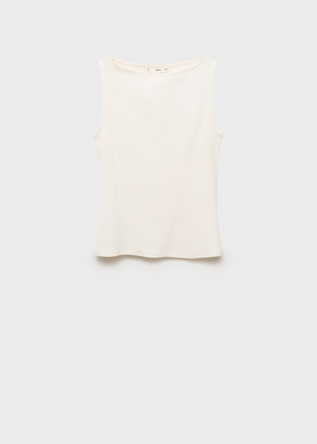 Mango Boat-neck strapless top