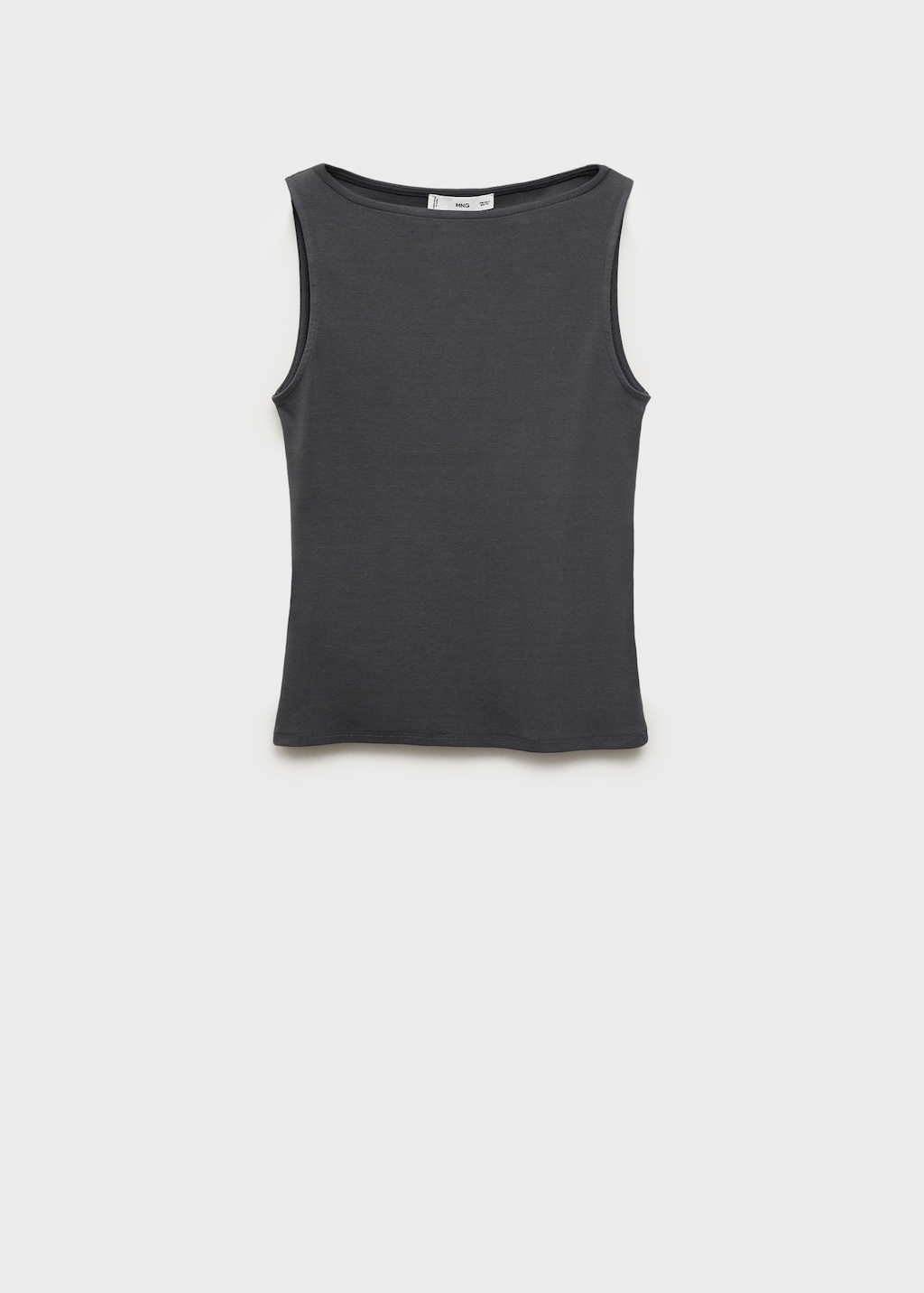 Boat-neck strapless top