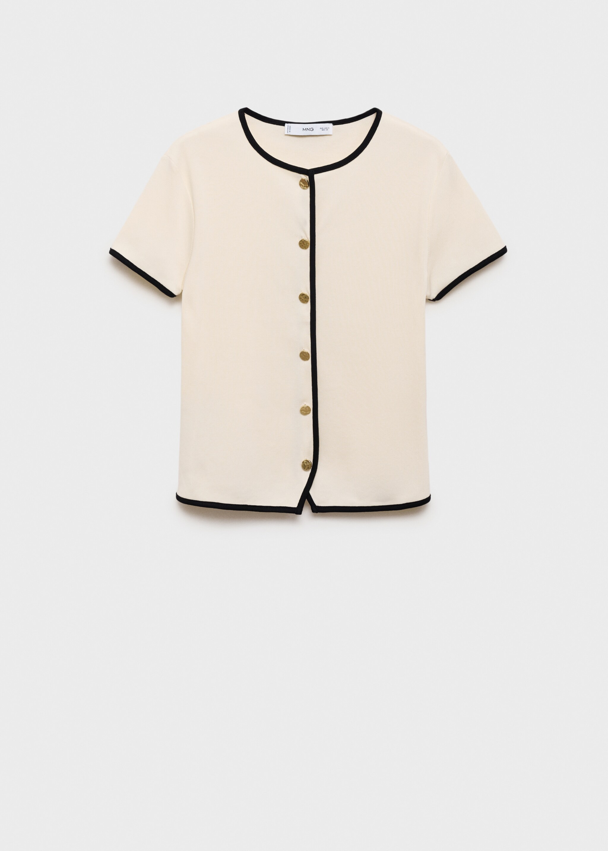 Cotton t-shirt with contrasting trim - Article without model