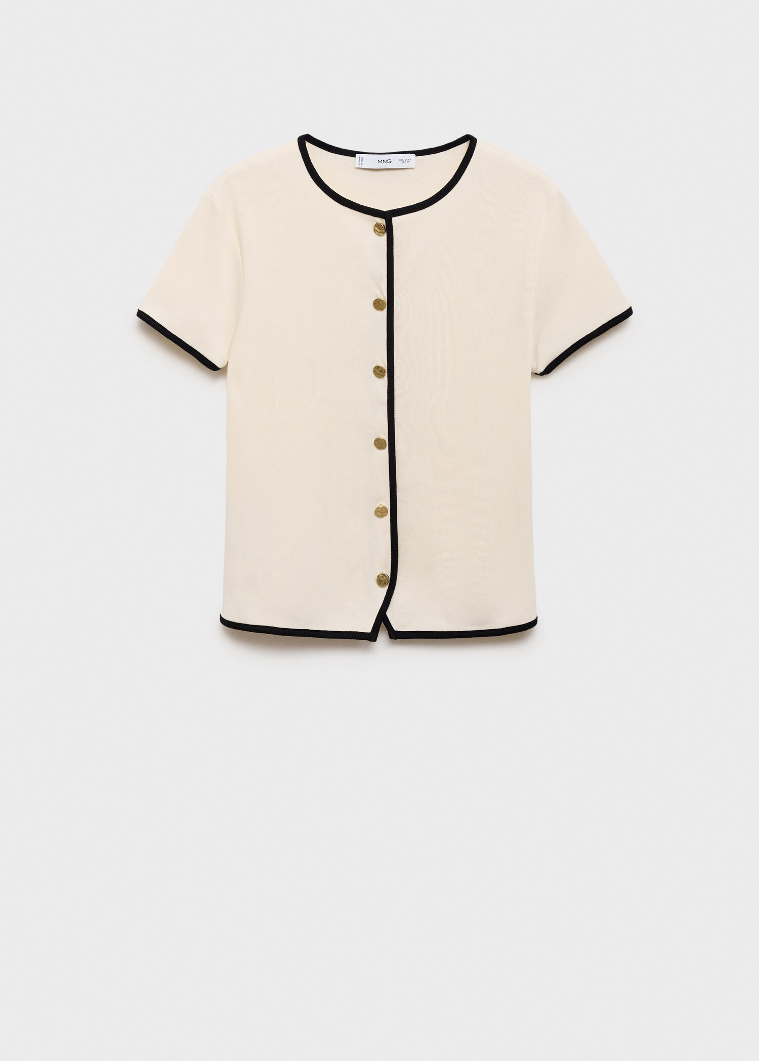Cotton t-shirt with contrasting trim - Article without model