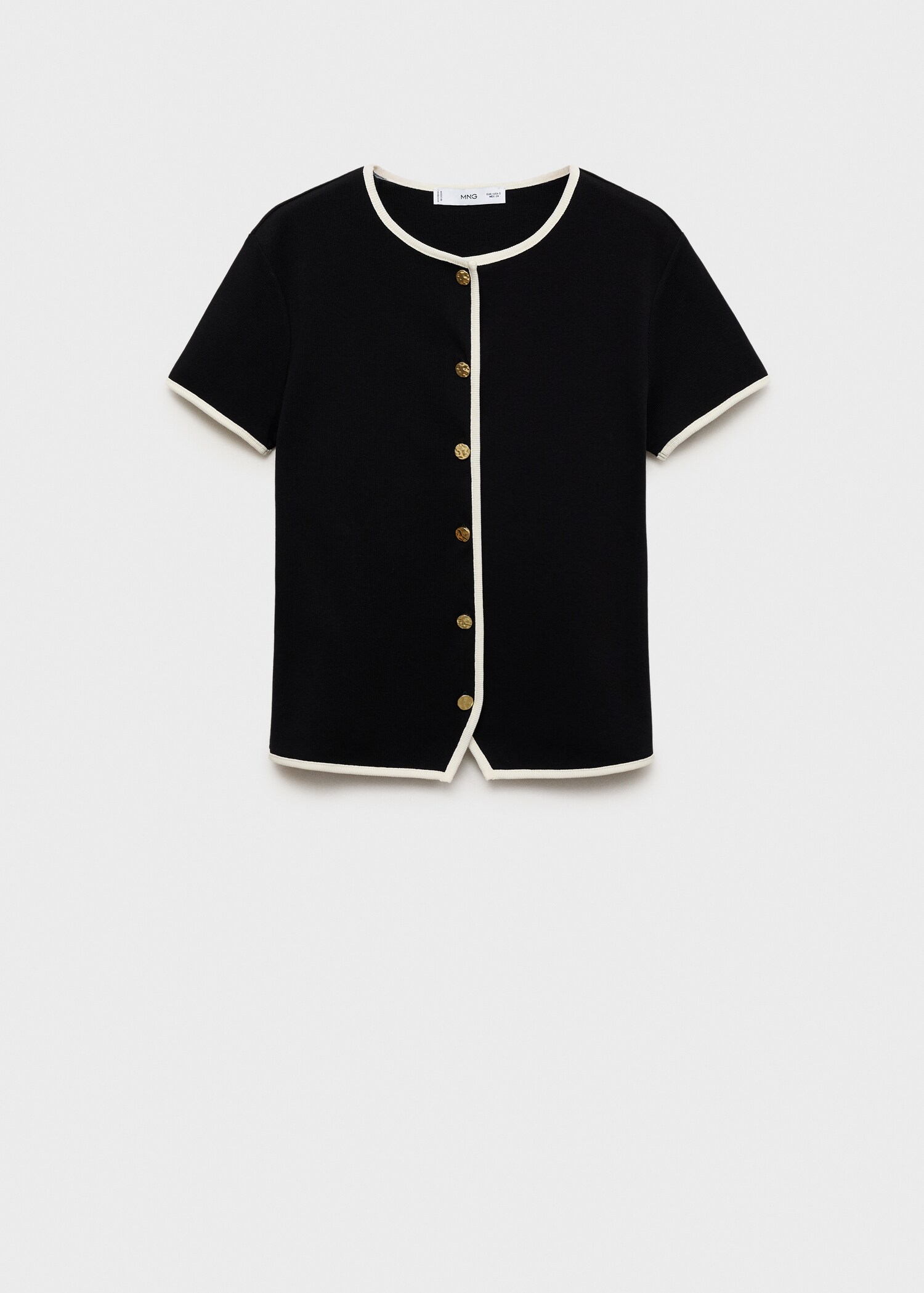 Cotton t-shirt with contrasting trim - Article without model