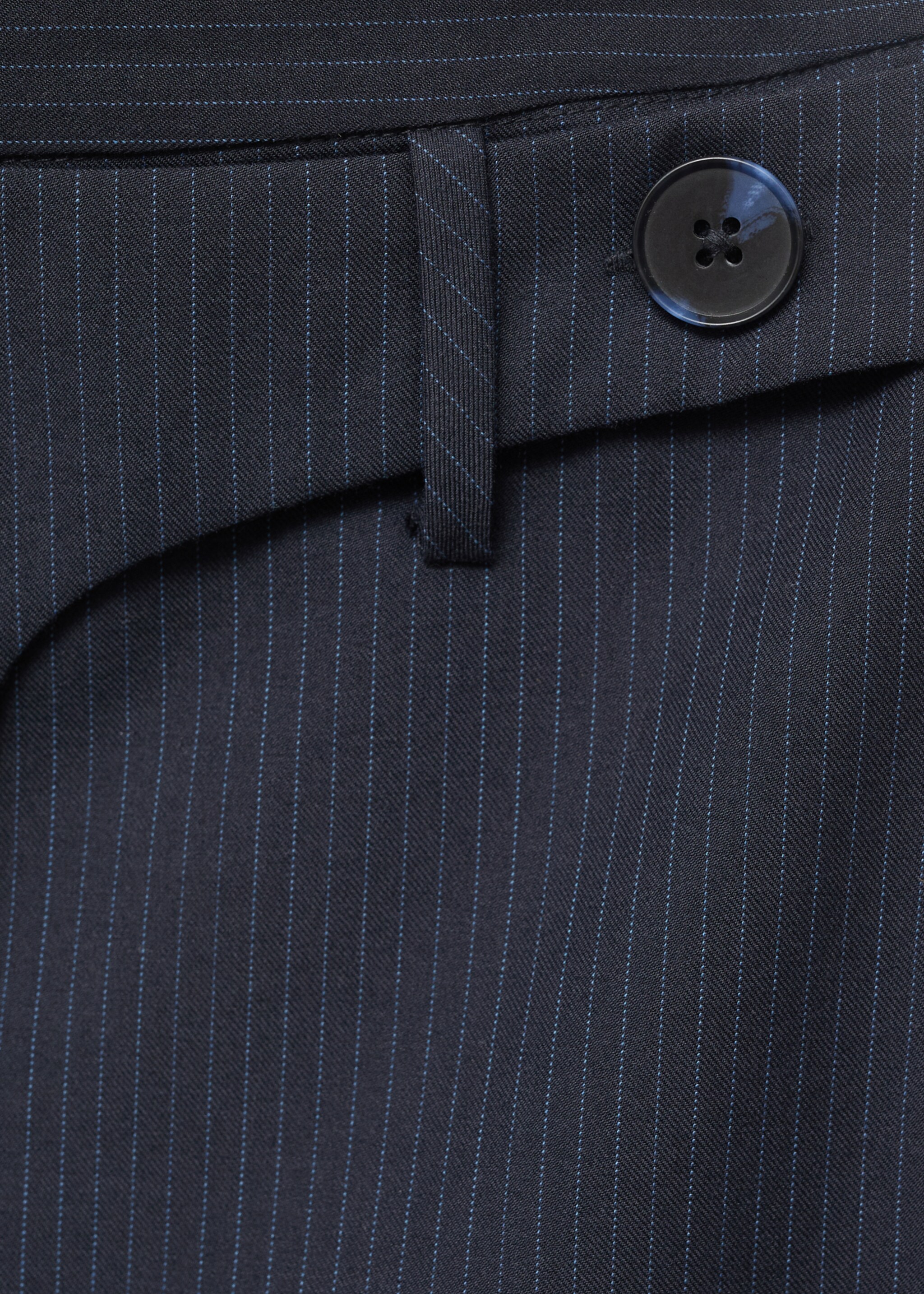 Pinstriped short skirt - Details of the article 0, Navy. Ref: 17094088-00.