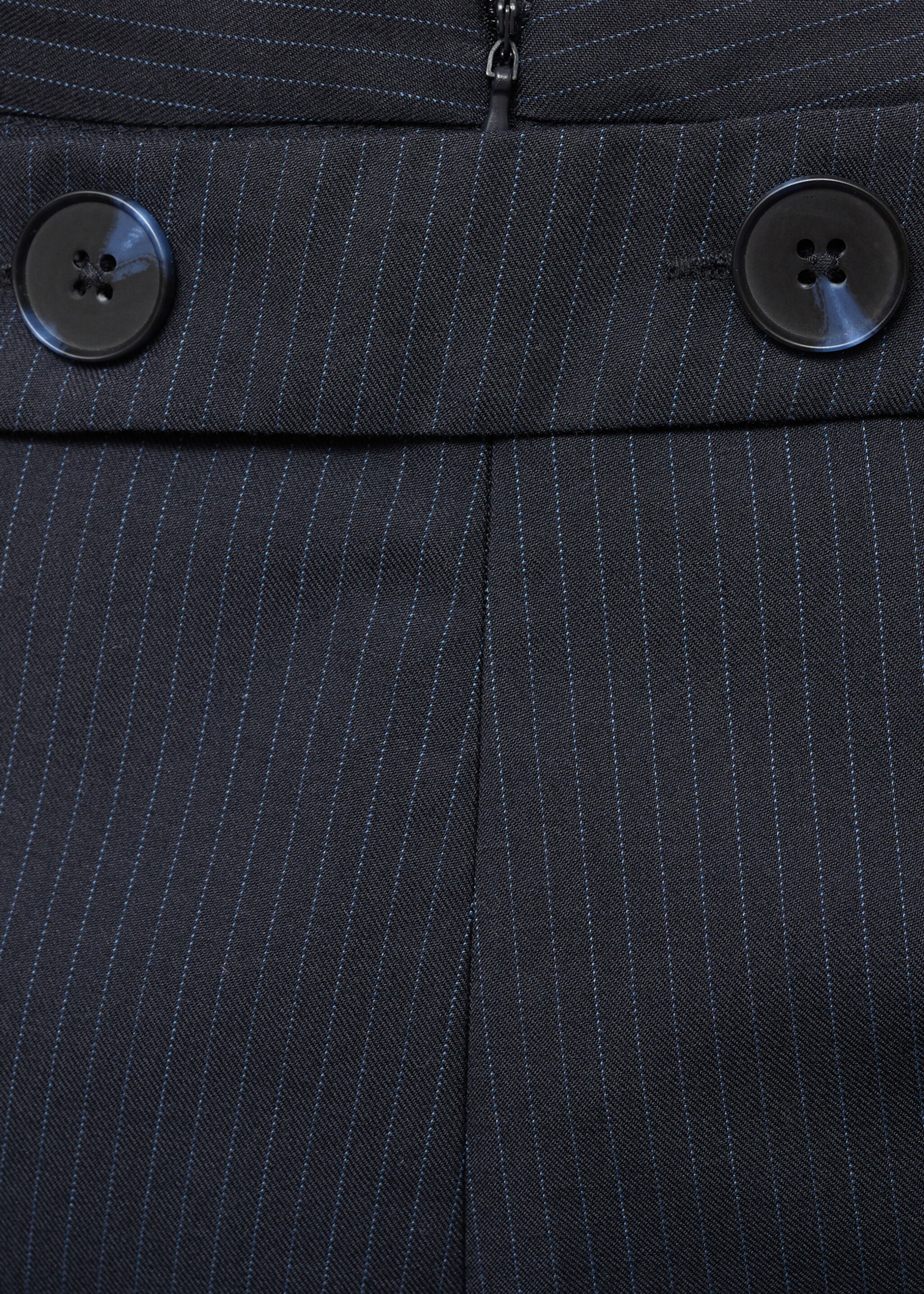 Pinstriped short skirt - Details of the article 8, Navy. Ref: 17094088-00.