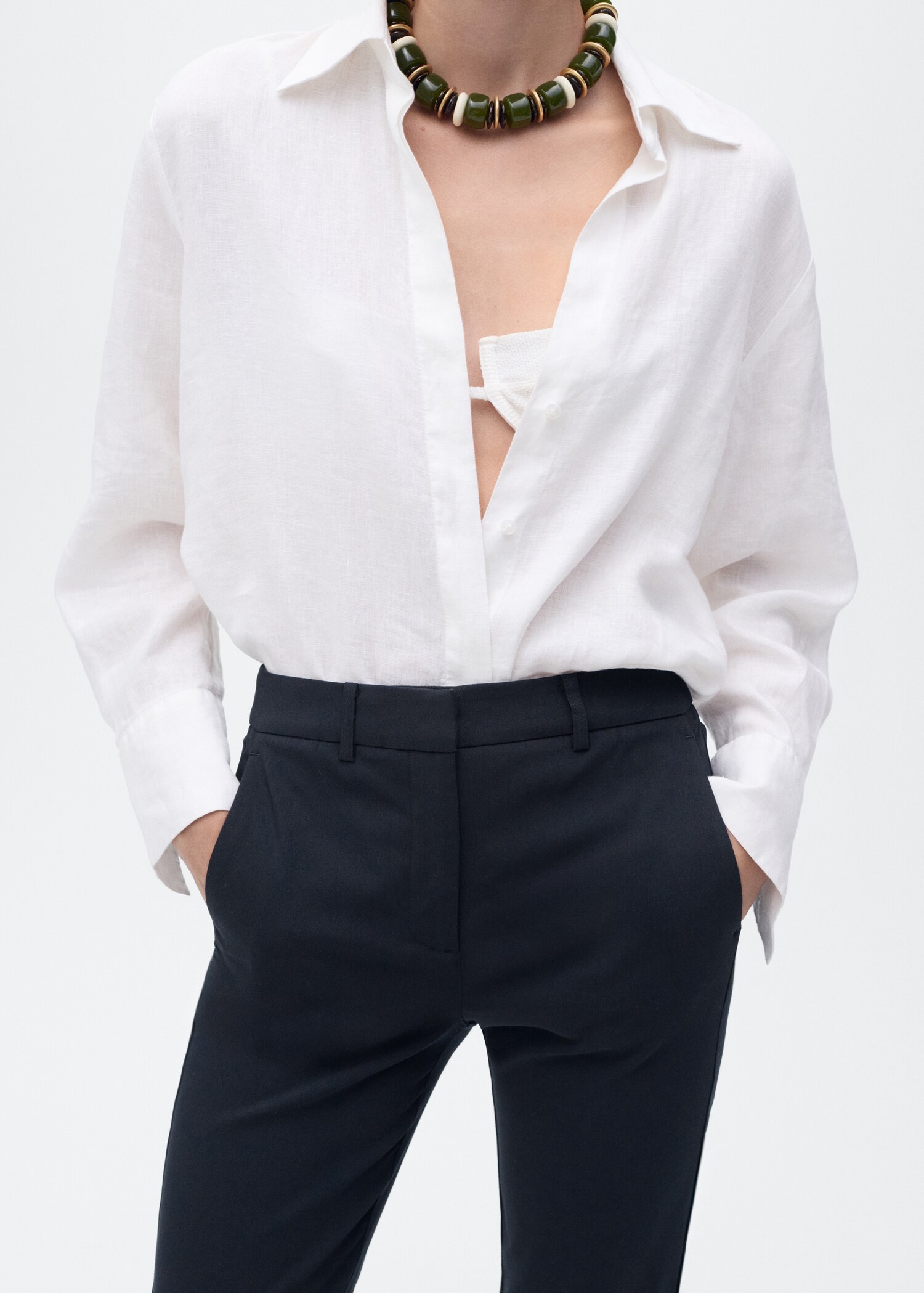 Straight-cut crop pants - Details of the article 6