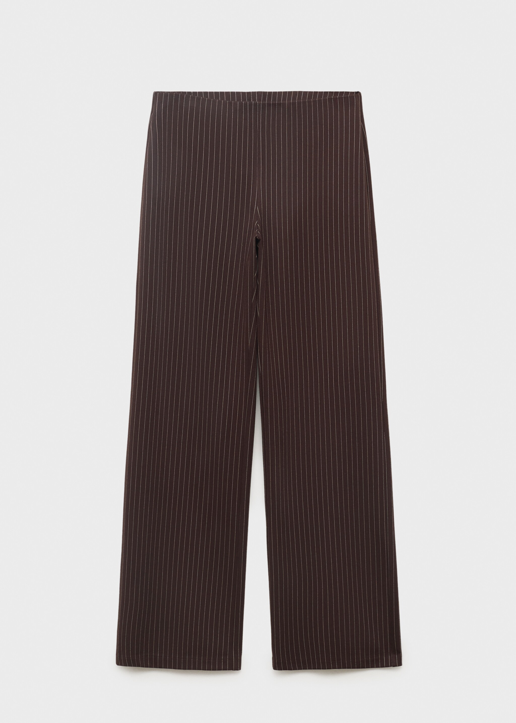 Pantalon droit taille élastique - Article sans modèle, Marron. Ref: 17094090-00.