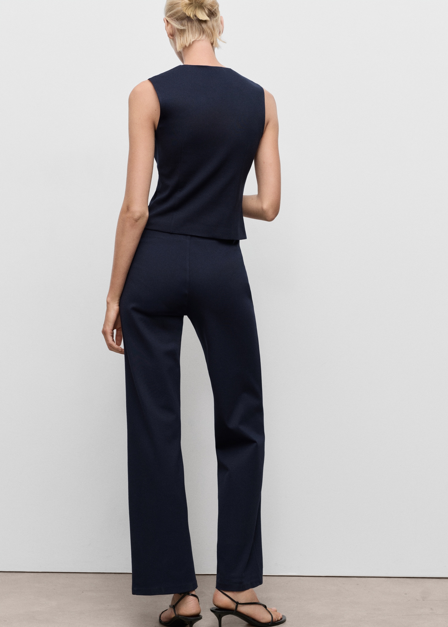 Pantalon droit taille élastique - Verso de l’article